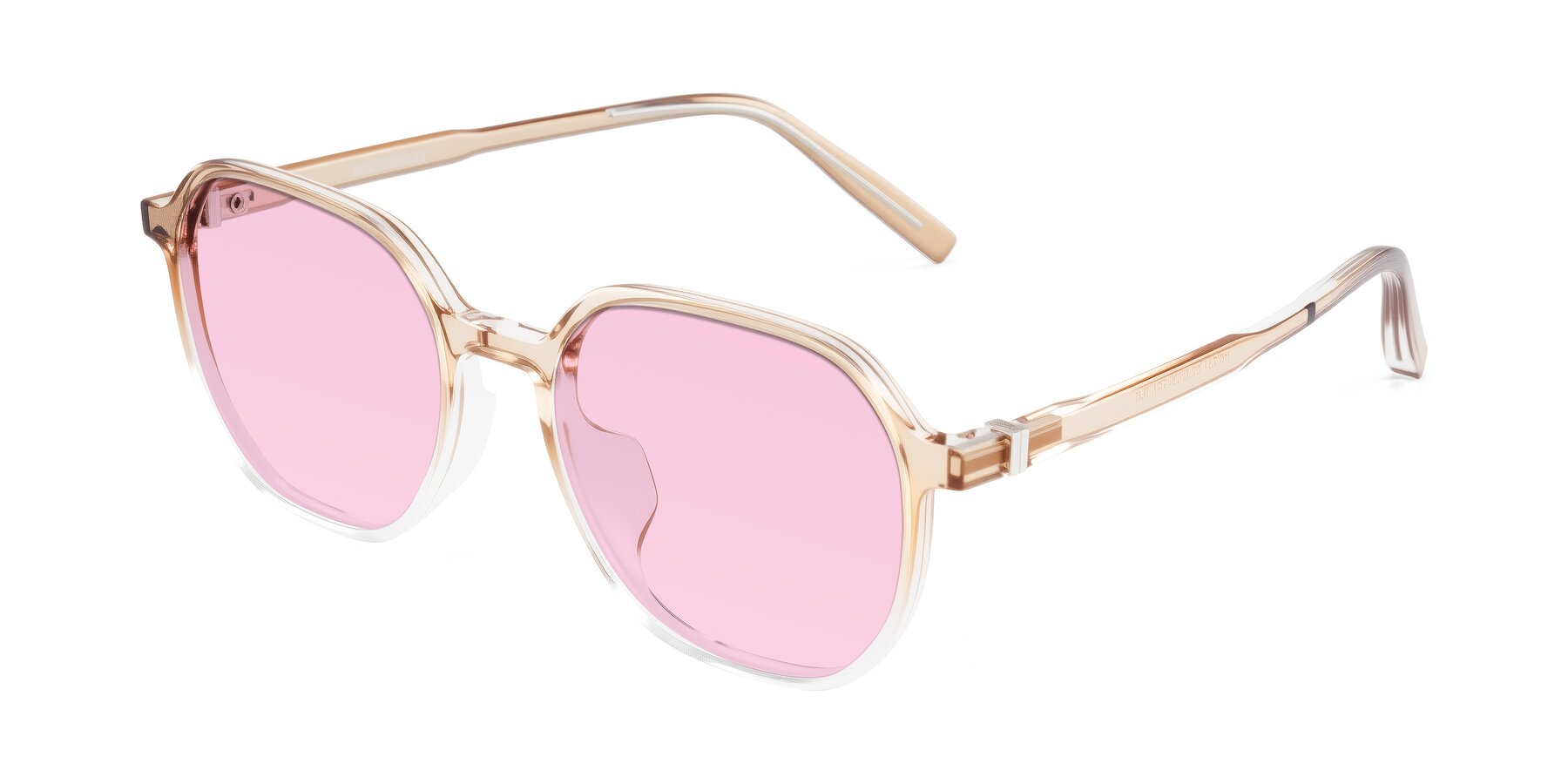 Angle of Holzer in Gradient Amber with Light Pink Tinted Lenses