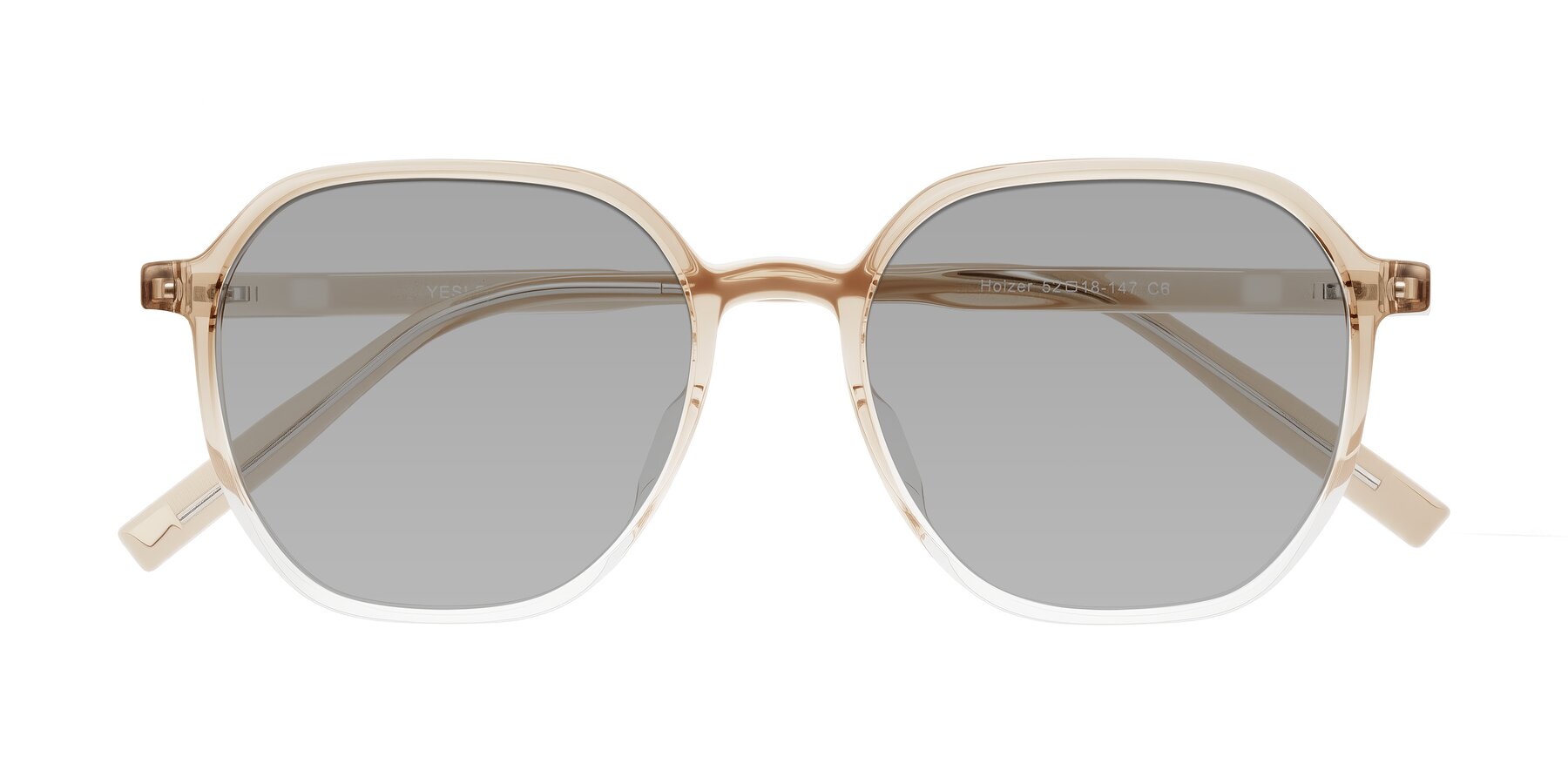 Folded Front of Holzer in Gradient Amber with Light Gray Tinted Lenses
