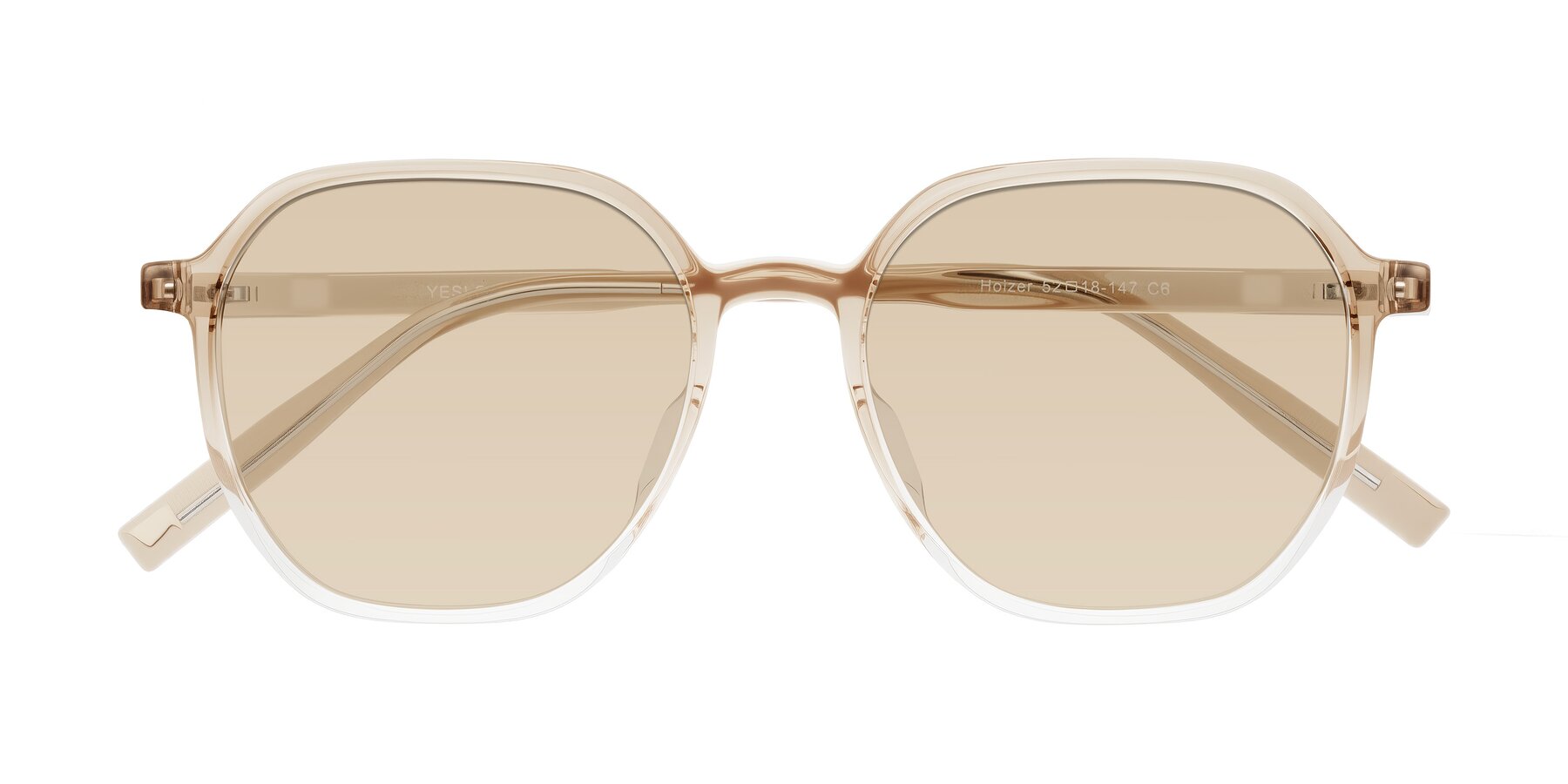 Folded Front of Holzer in Gradient Amber with Light Brown Tinted Lenses