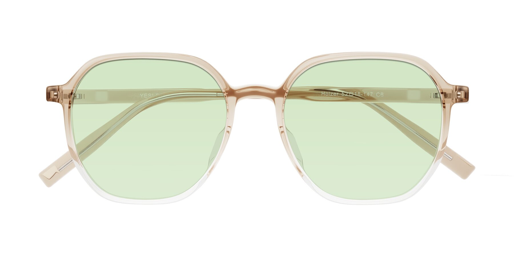 Folded Front of Holzer in Gradient Amber with Light Green Tinted Lenses