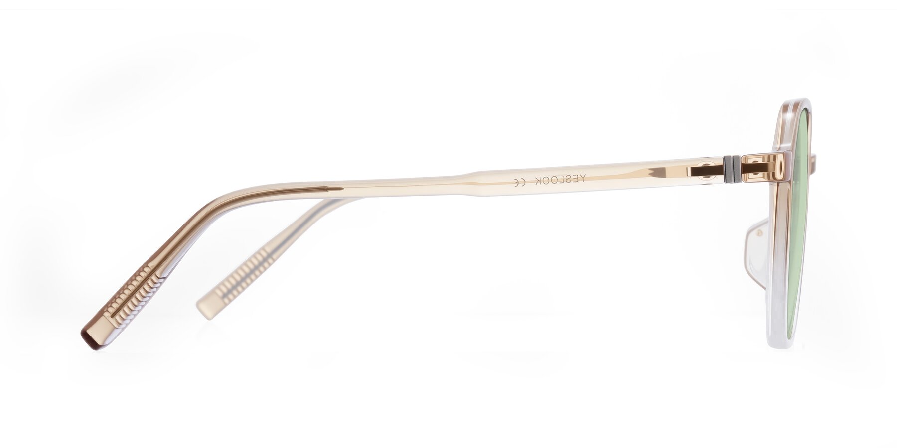 Side of Holzer in Gradient Amber with Light Green Tinted Lenses