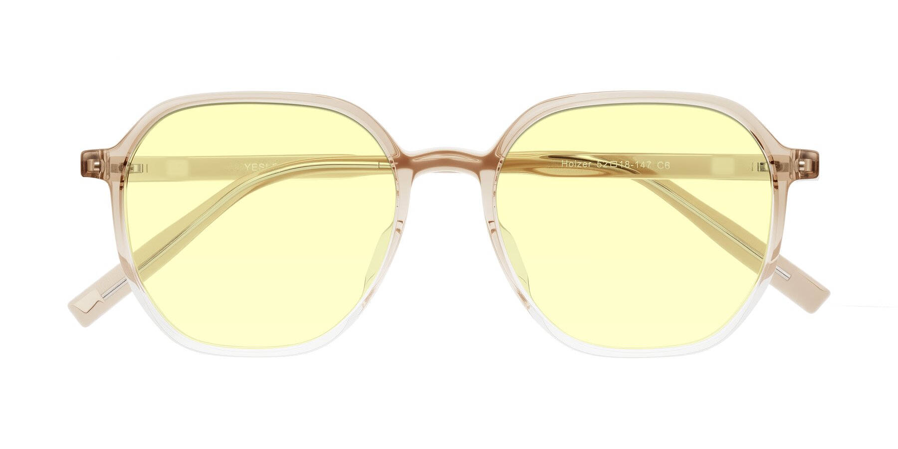 Folded Front of Holzer in Gradient Amber with Light Yellow Tinted Lenses
