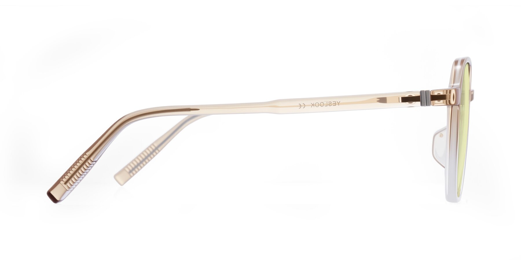 Side of Holzer in Gradient Amber with Light Yellow Tinted Lenses