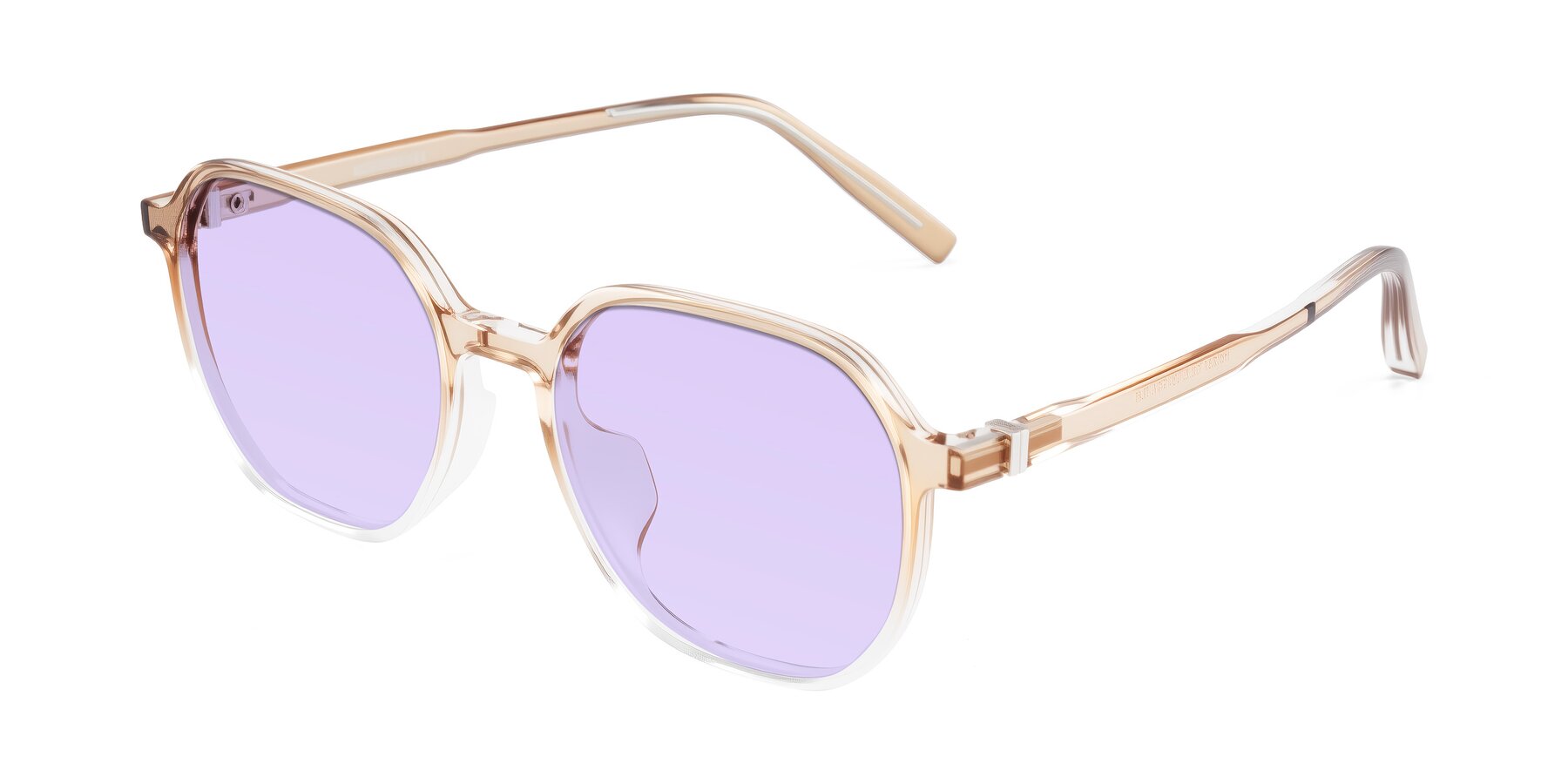 Angle of Holzer in Gradient Amber with Light Purple Tinted Lenses