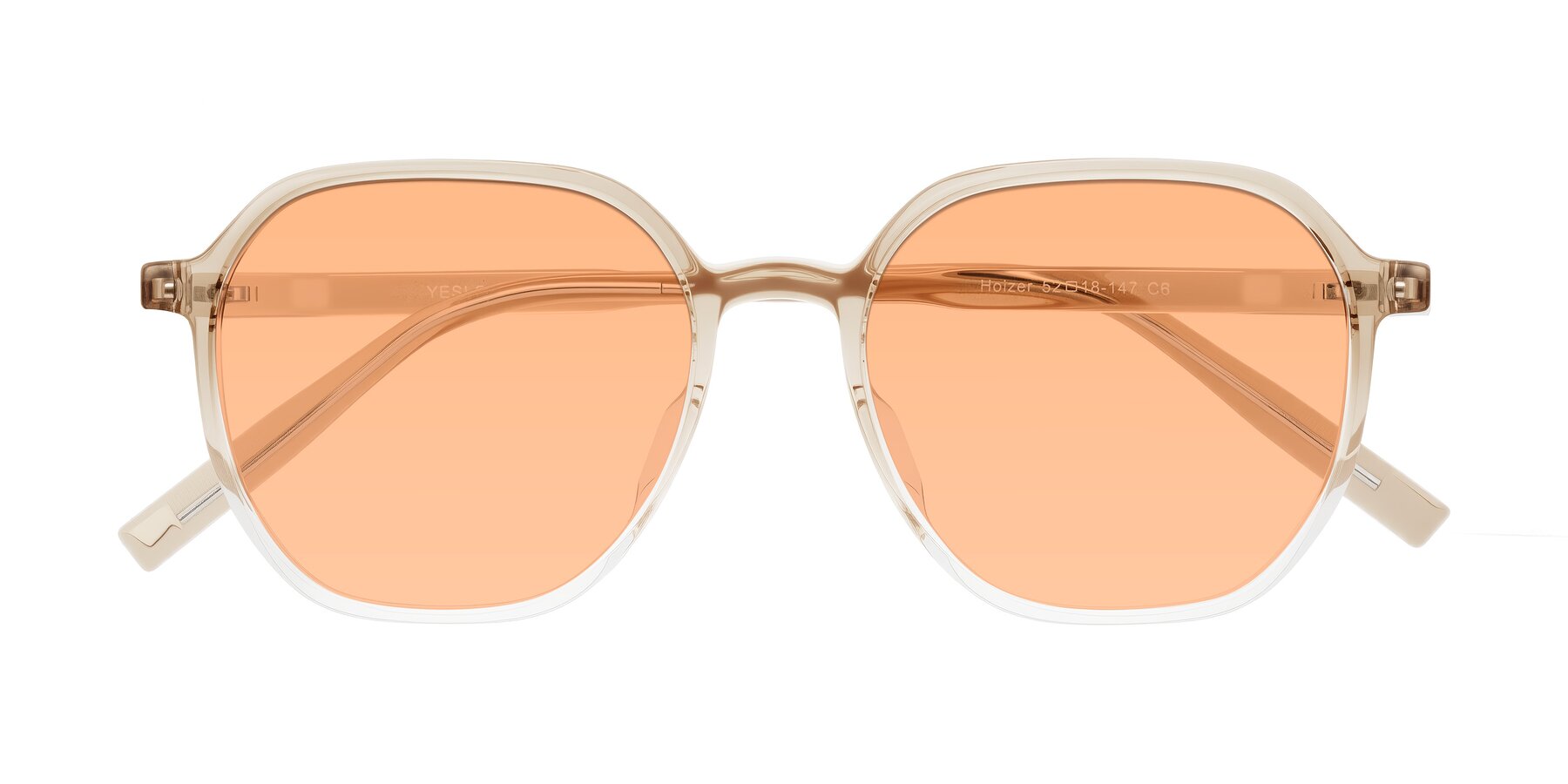 Folded Front of Holzer in Gradient Amber with Light Orange Tinted Lenses