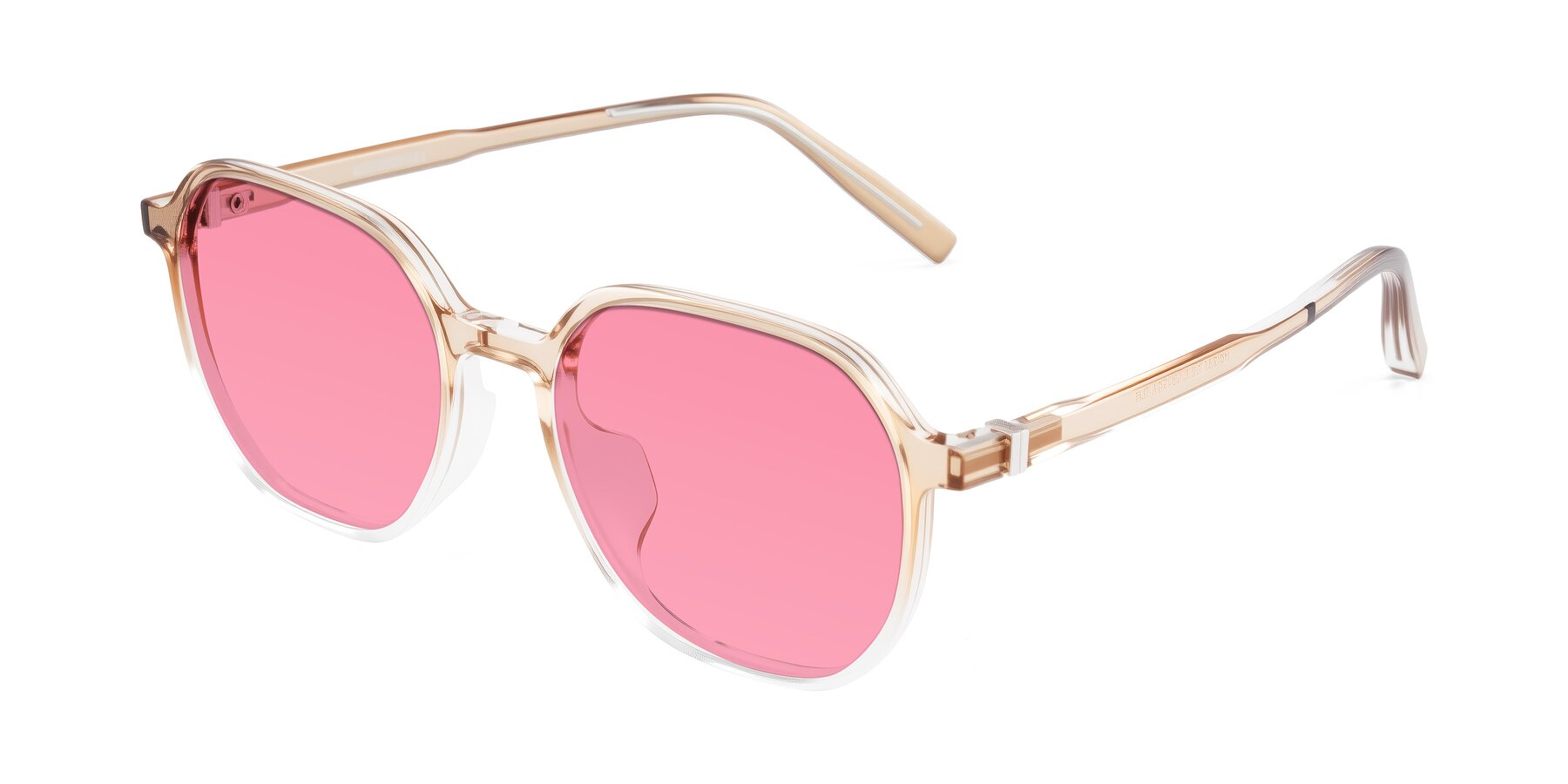 Angle of Holzer in Gradient Amber with Pink Tinted Lenses