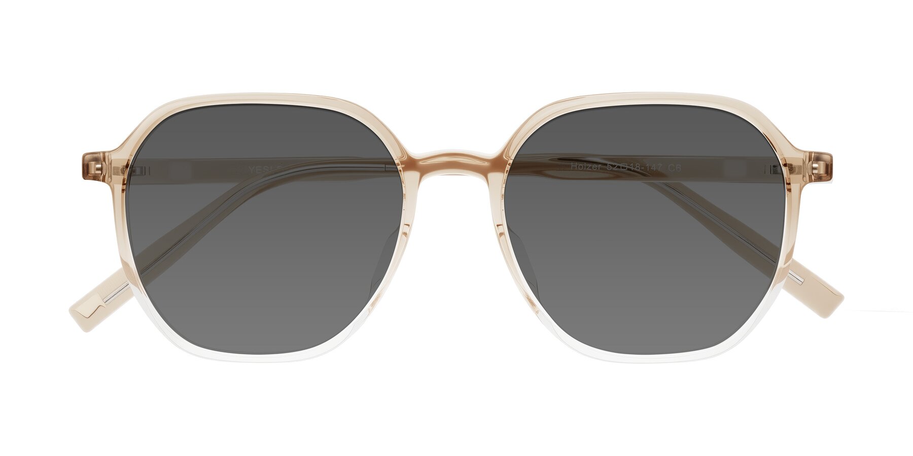 Folded Front of Holzer in Gradient Amber with Medium Gray Tinted Lenses