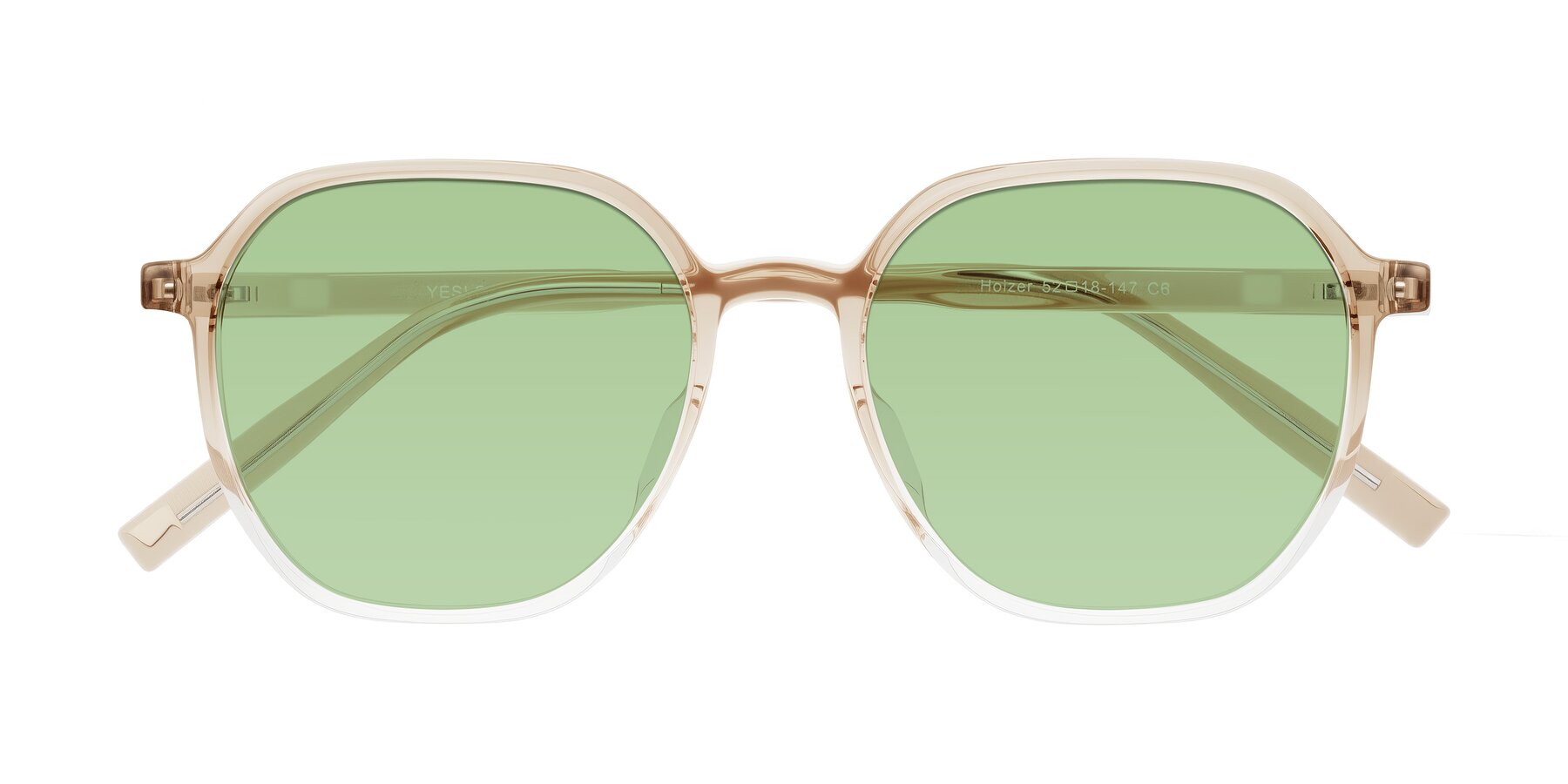 Folded Front of Holzer in Gradient Amber with Medium Green Tinted Lenses