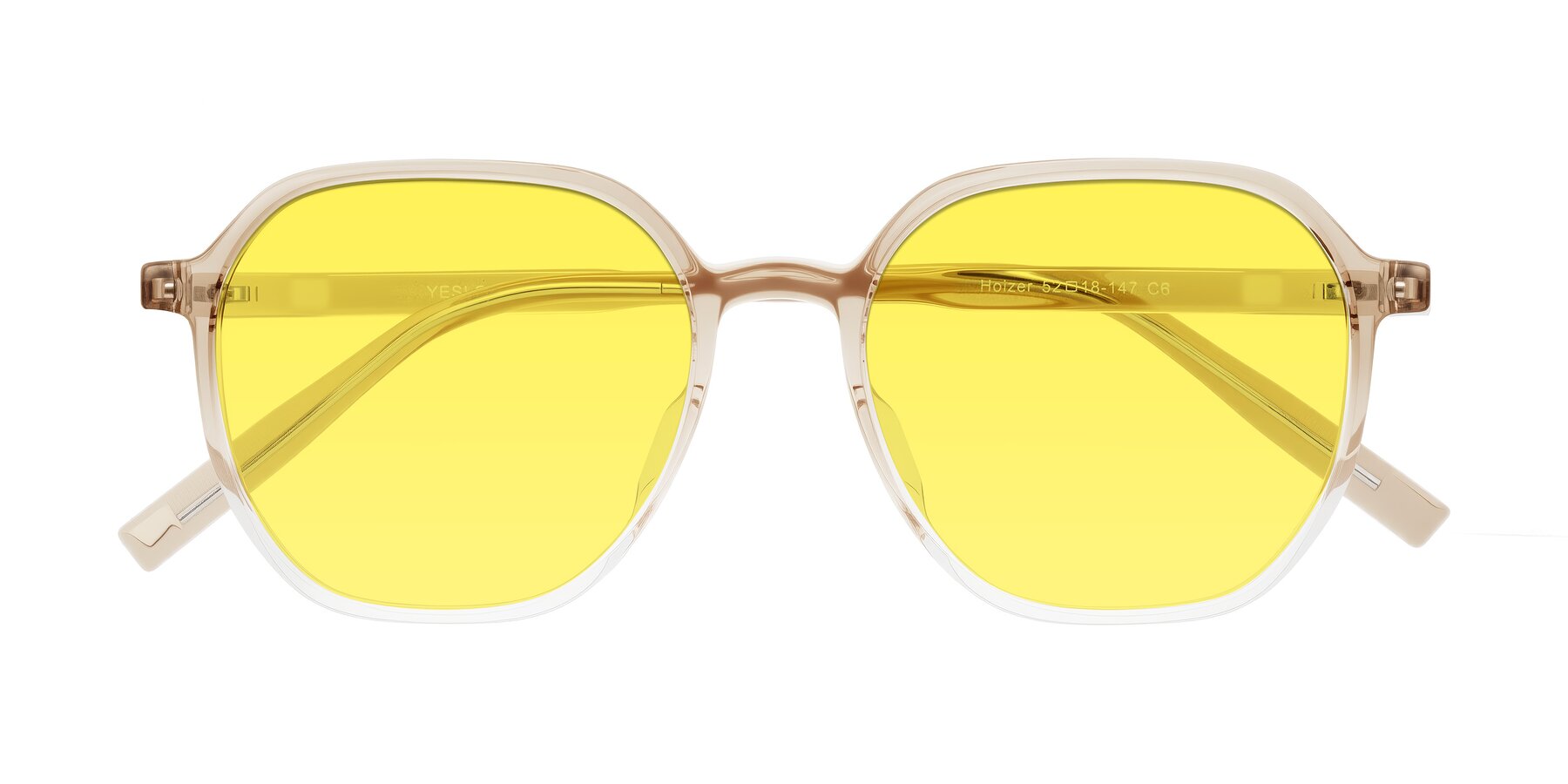 Folded Front of Holzer in Gradient Amber with Medium Yellow Tinted Lenses