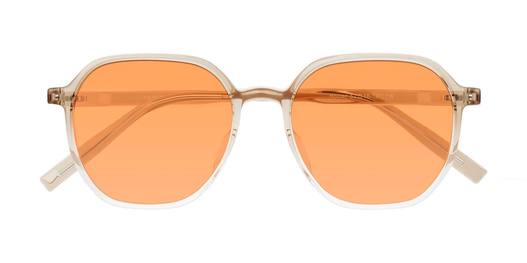 Folded Front of Holzer in Gradient Amber with Medium Orange Tinted Lenses