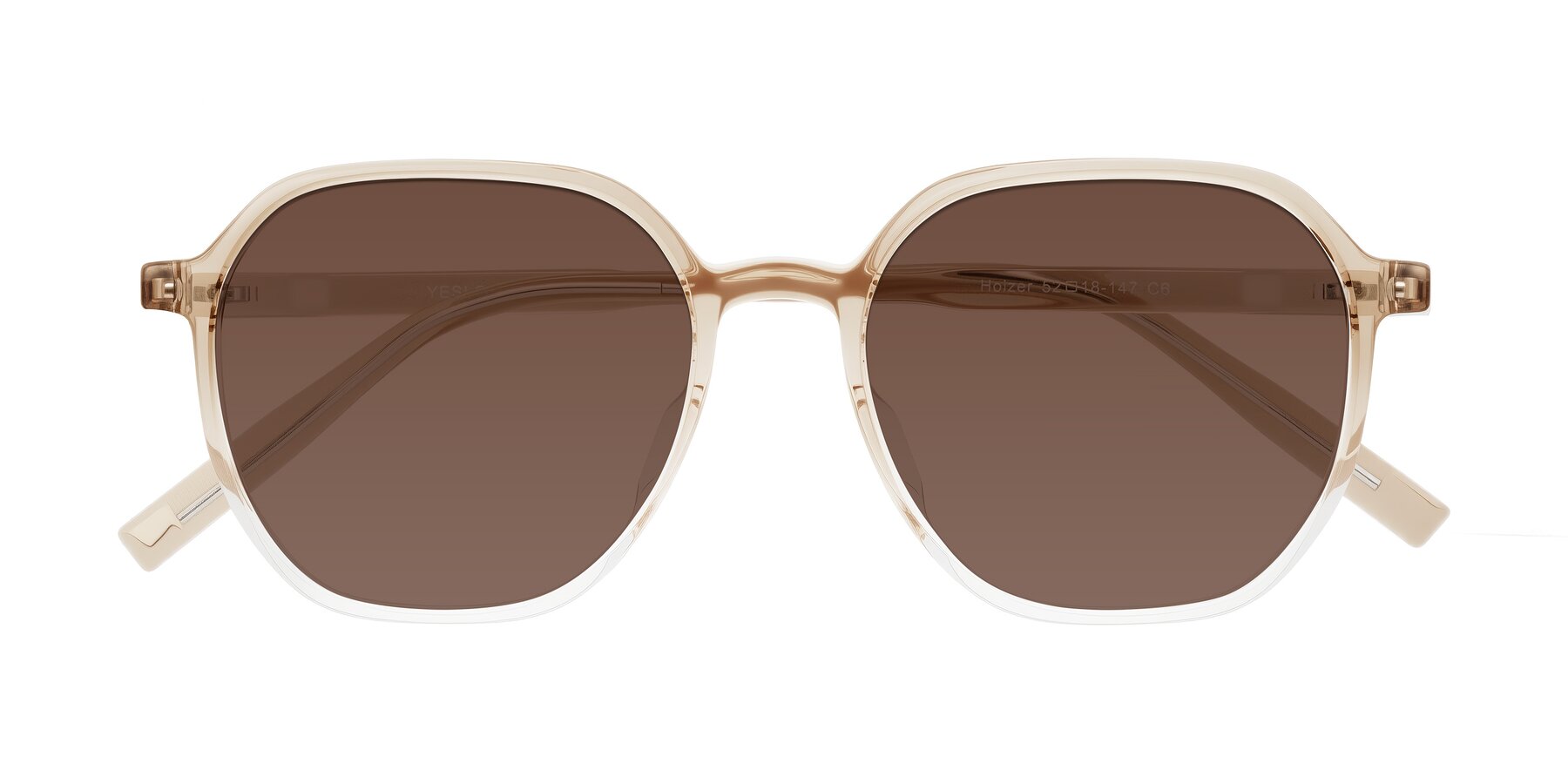 Folded Front of Holzer in Gradient Amber with Brown Tinted Lenses