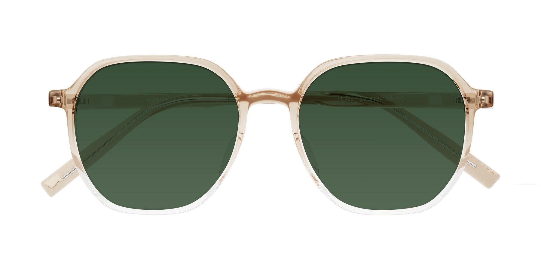 Folded Front of Holzer in Gradient Amber with Green Tinted Lenses