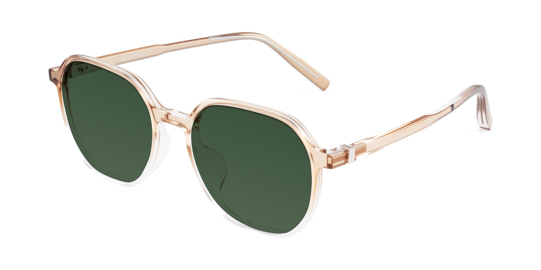 Angle of Holzer in Gradient Amber with Green Tinted Lenses