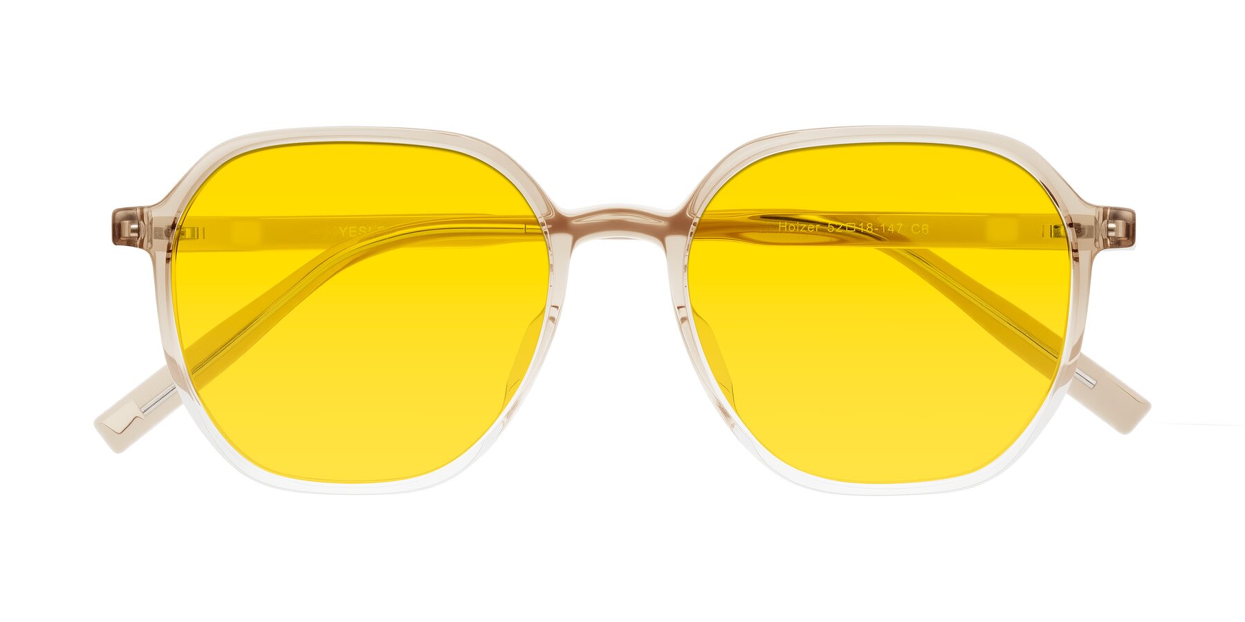 Folded Front of Holzer in Gradient Amber with Yellow Tinted Lenses