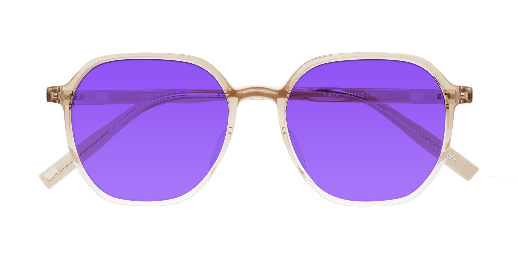 Folded Front of Holzer in Gradient Amber with Purple Tinted Lenses