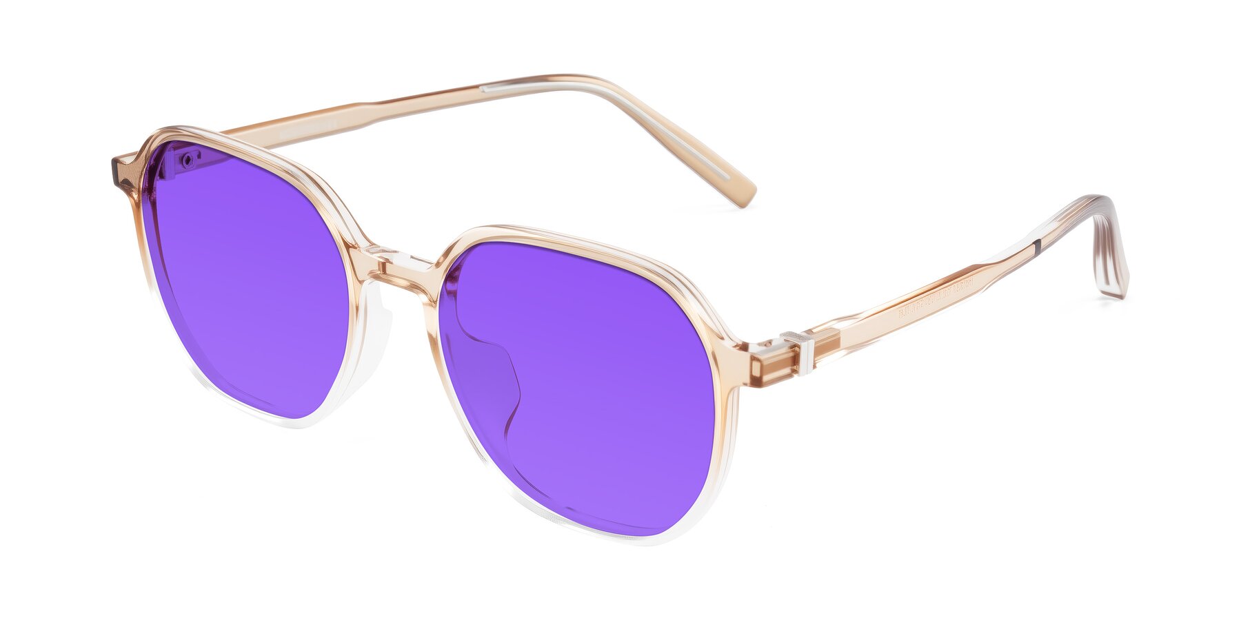 Angle of Holzer in Gradient Amber with Purple Tinted Lenses