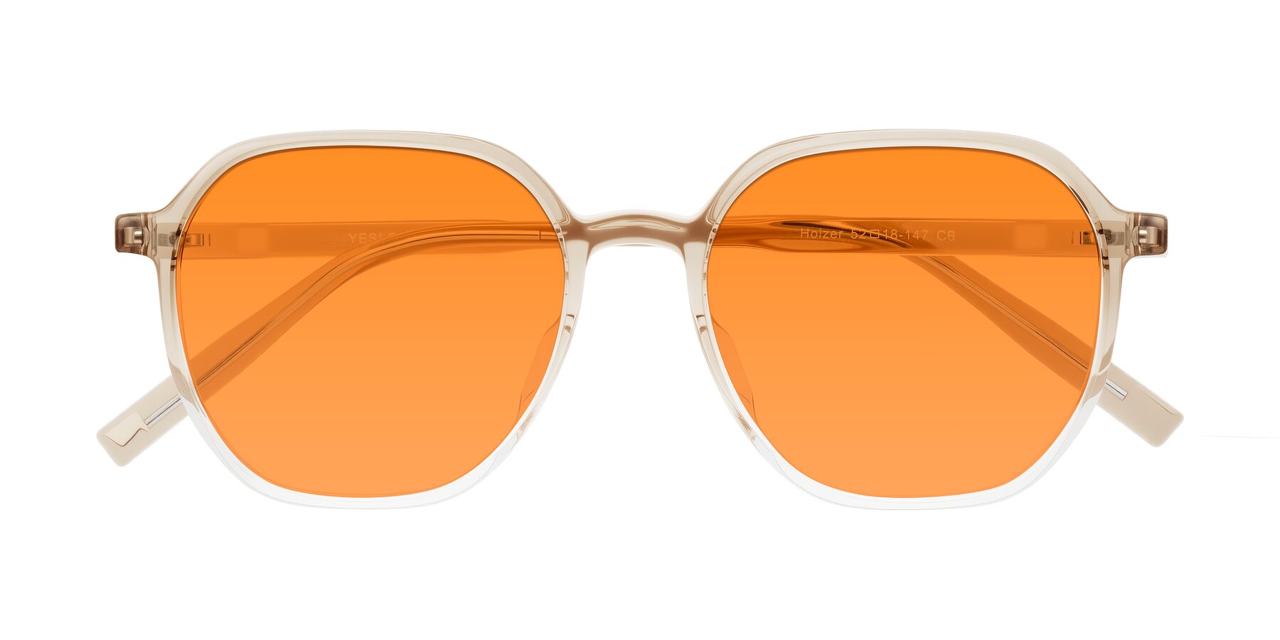 Folded Front of Holzer in Gradient Amber with Orange Tinted Lenses