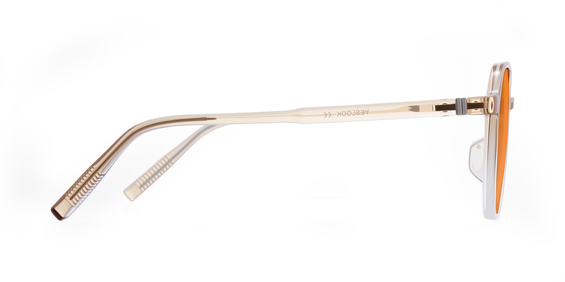 Side of Holzer in Gradient Amber with Orange Tinted Lenses