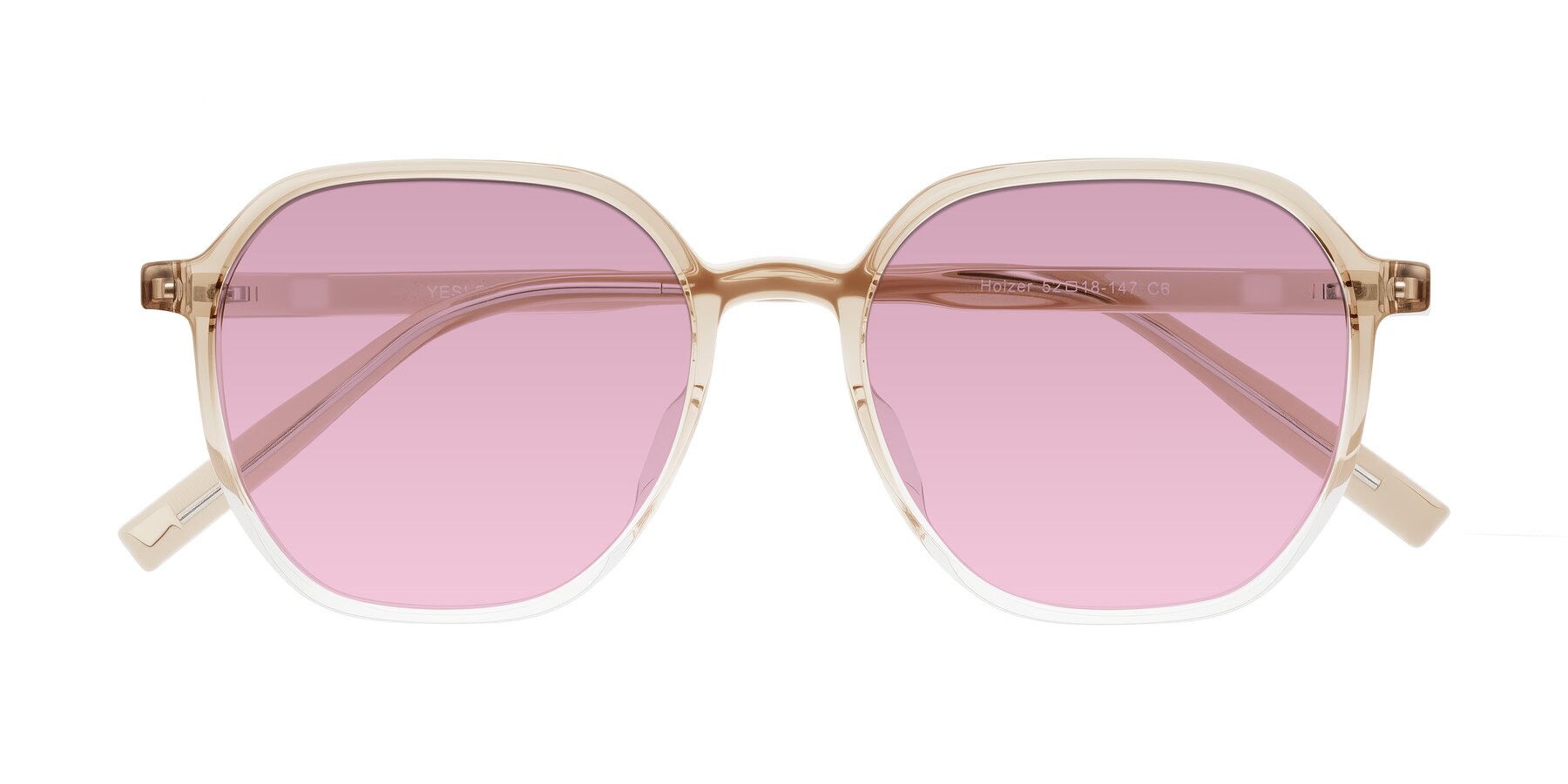 Folded Front of Holzer in Gradient Amber with Light Wine Tinted Lenses