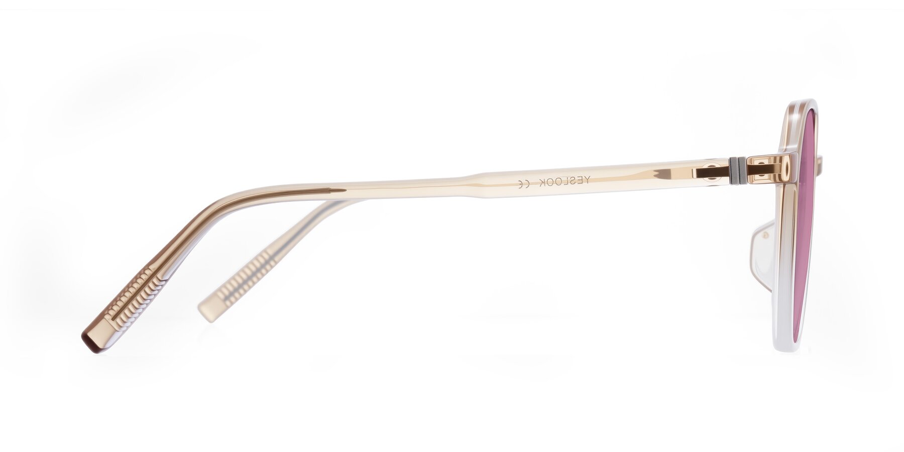 Side of Holzer in Gradient Amber with Medium Wine Tinted Lenses