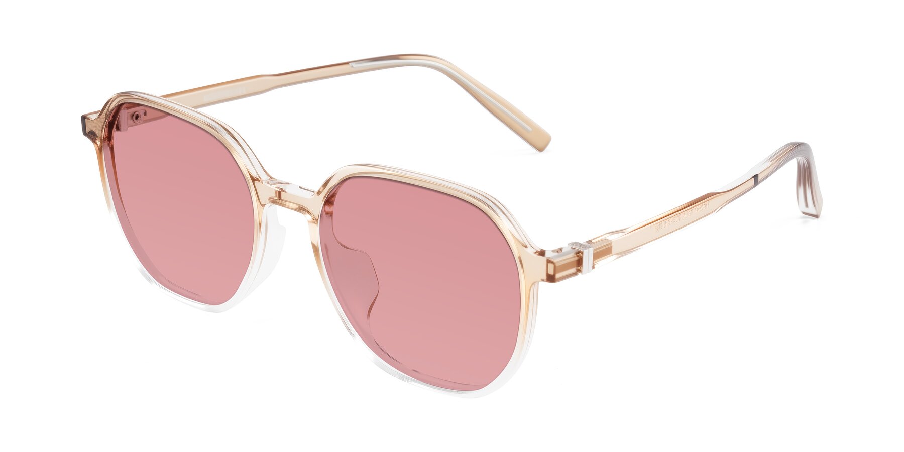 Angle of Holzer in Gradient Amber with Medium Garnet Tinted Lenses