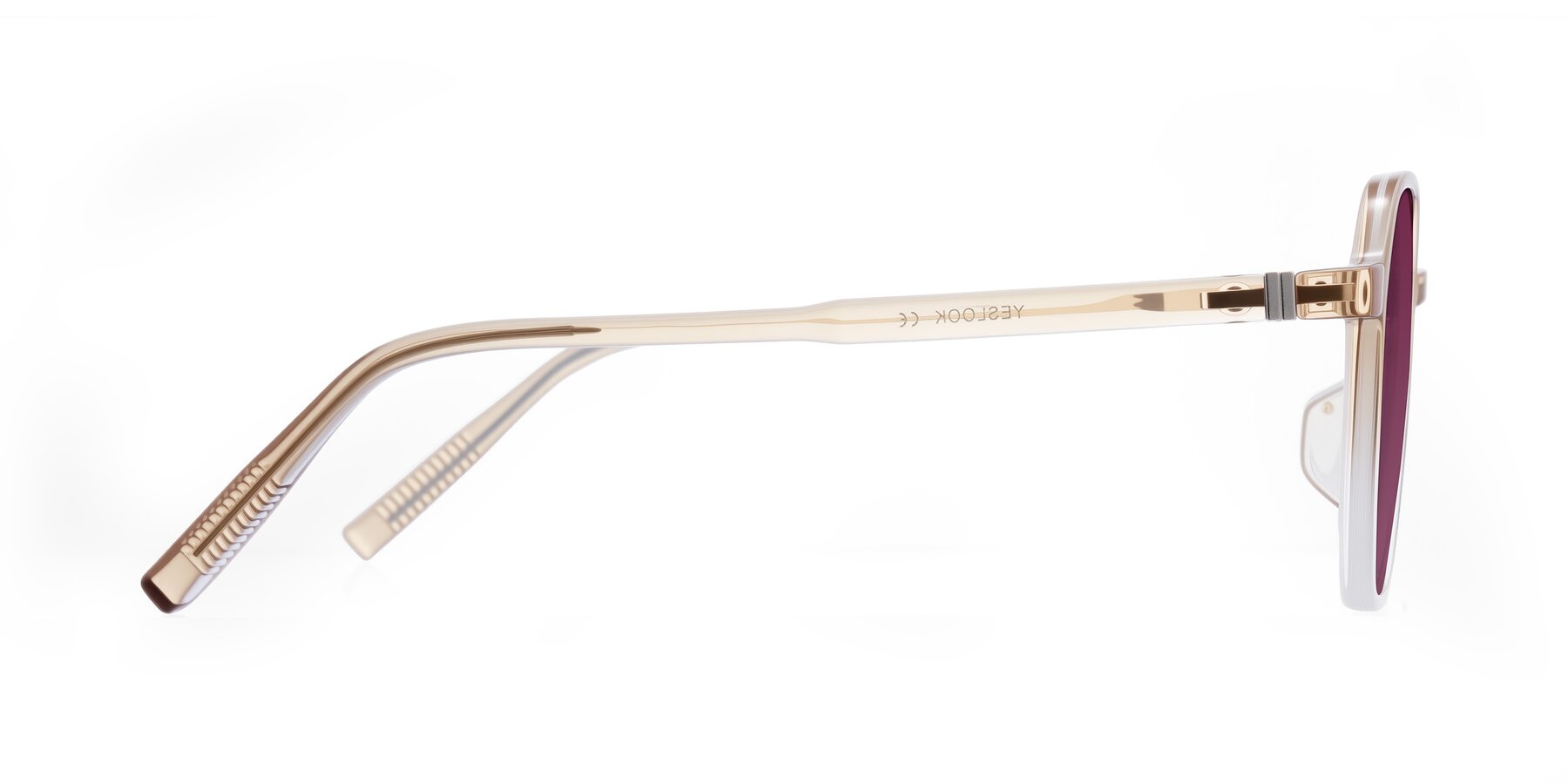 Side of Holzer in Gradient Amber with Wine Tinted Lenses