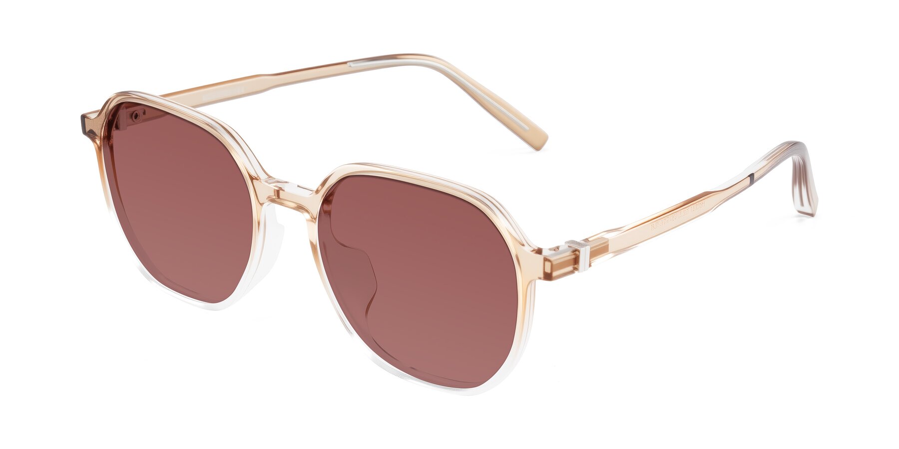 Angle of Holzer in Gradient Amber with Garnet Tinted Lenses