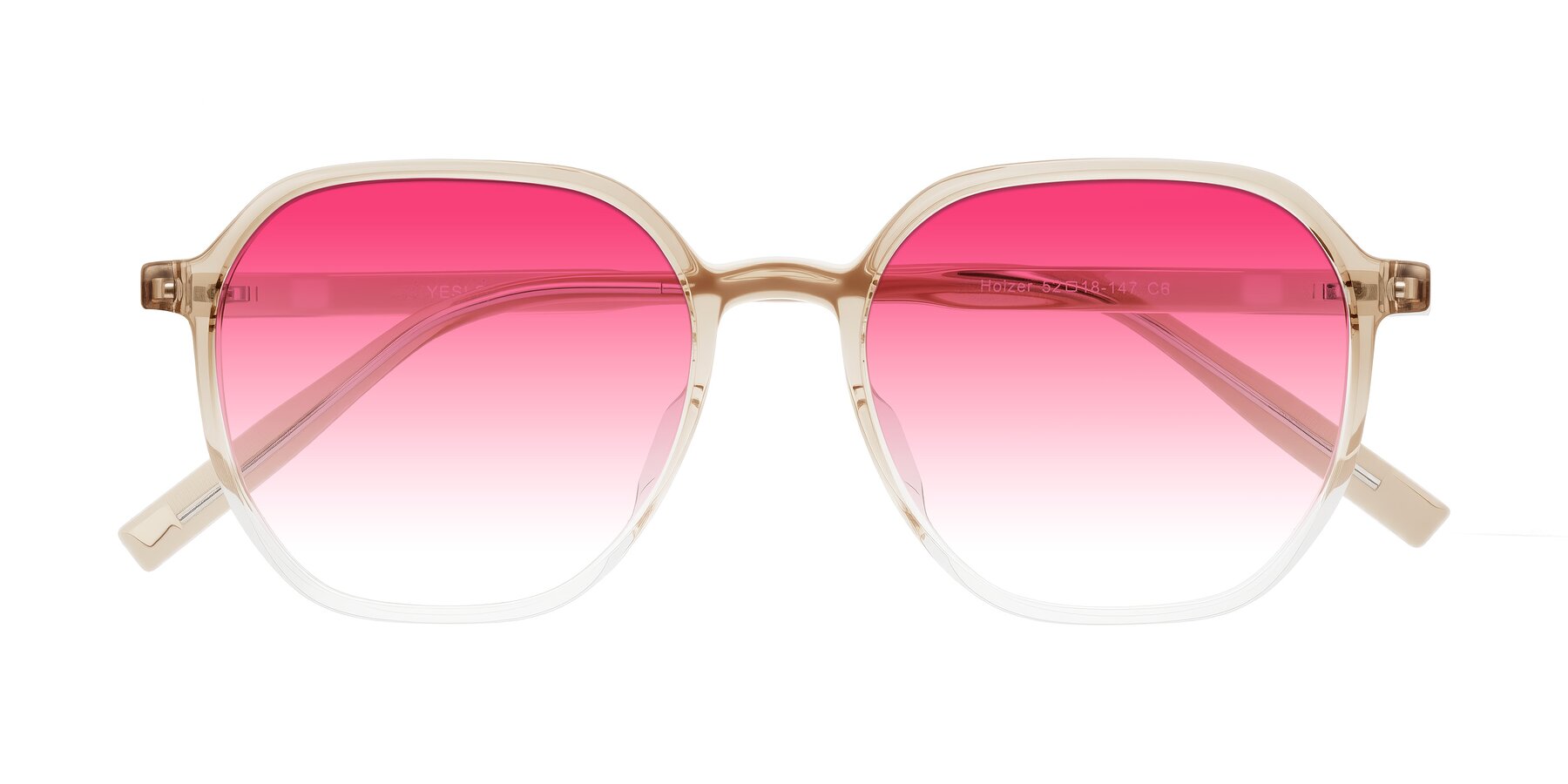 Folded Front of Holzer in Gradient Amber with Pink Gradient Lenses
