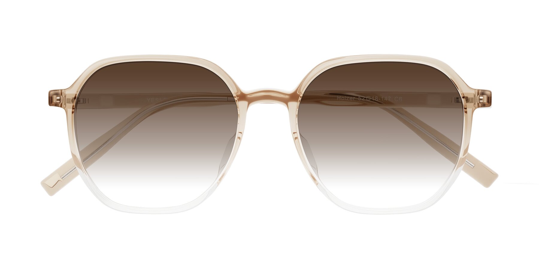 Folded Front of Holzer in Gradient Amber with Brown Gradient Lenses