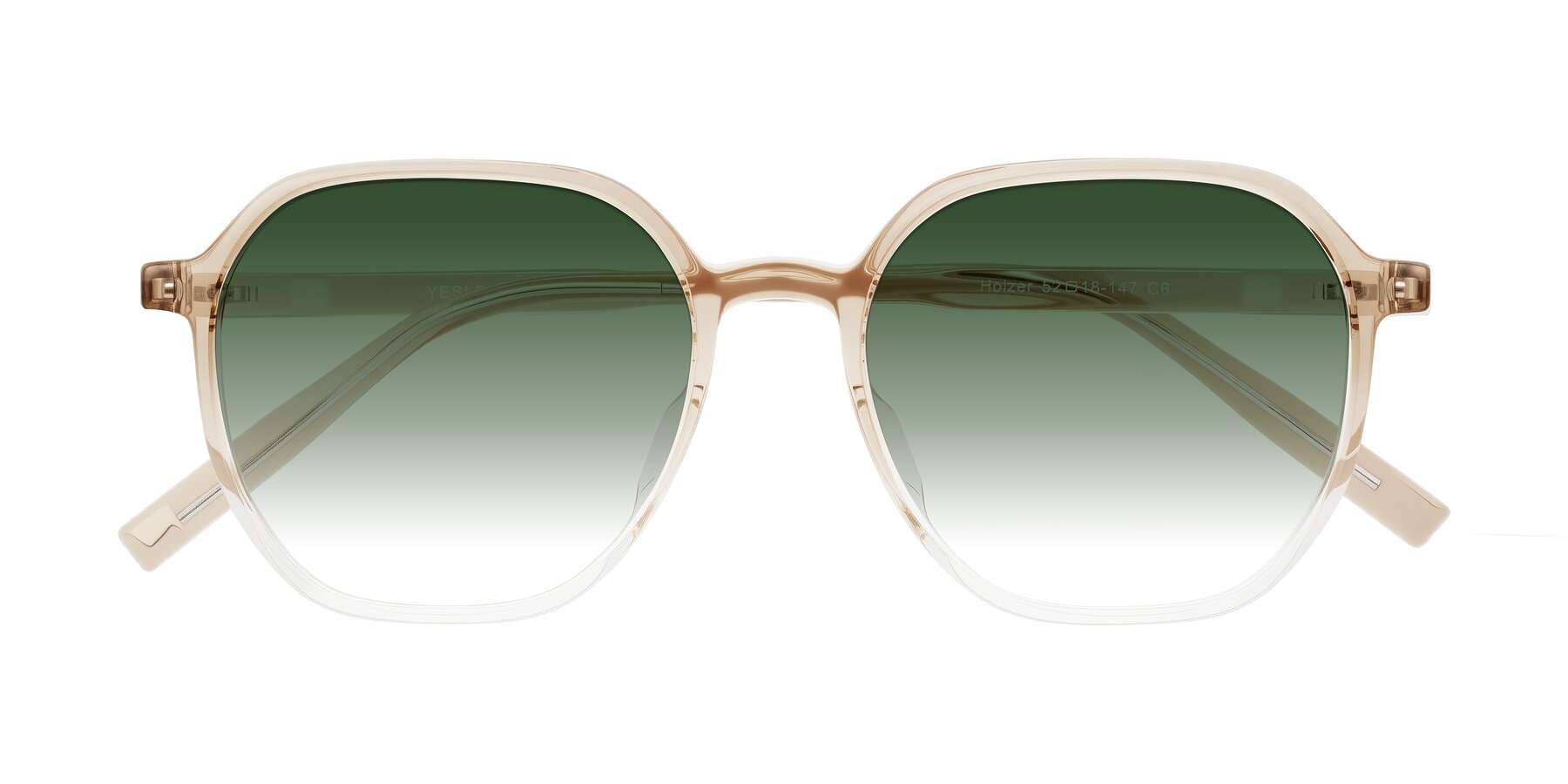 Folded Front of Holzer in Gradient Amber with Green Gradient Lenses