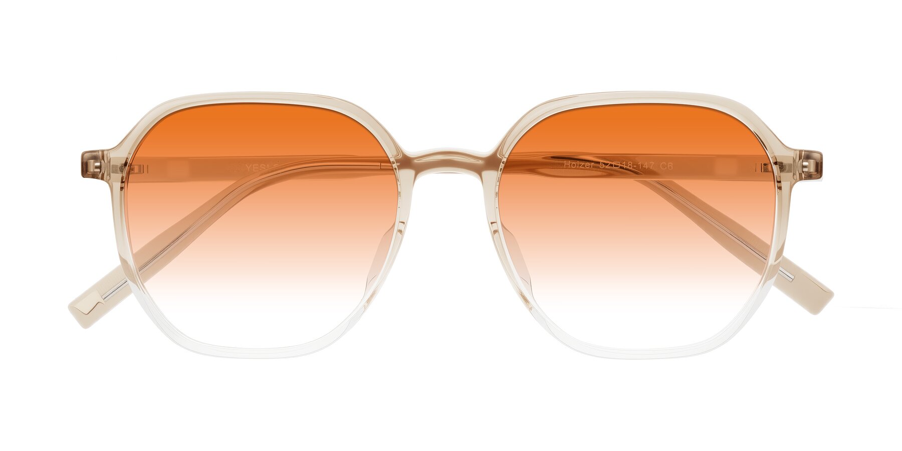 Folded Front of Holzer in Gradient Amber with Orange Gradient Lenses