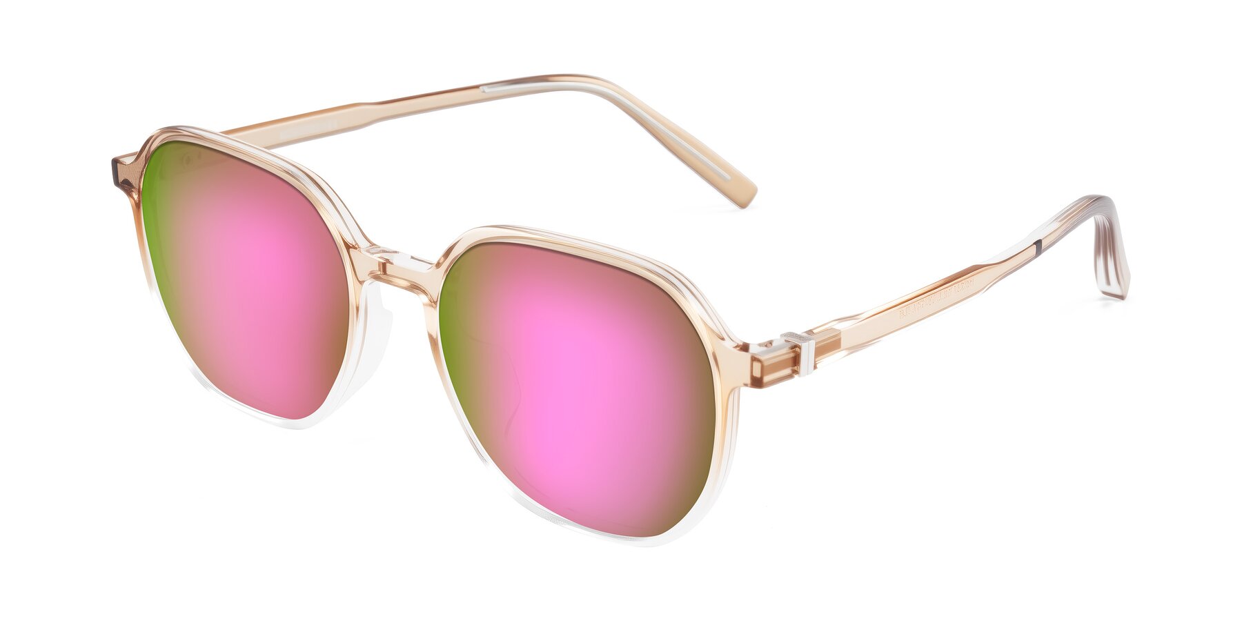Angle of Holzer in Gradient Amber with Pink Mirrored Lenses