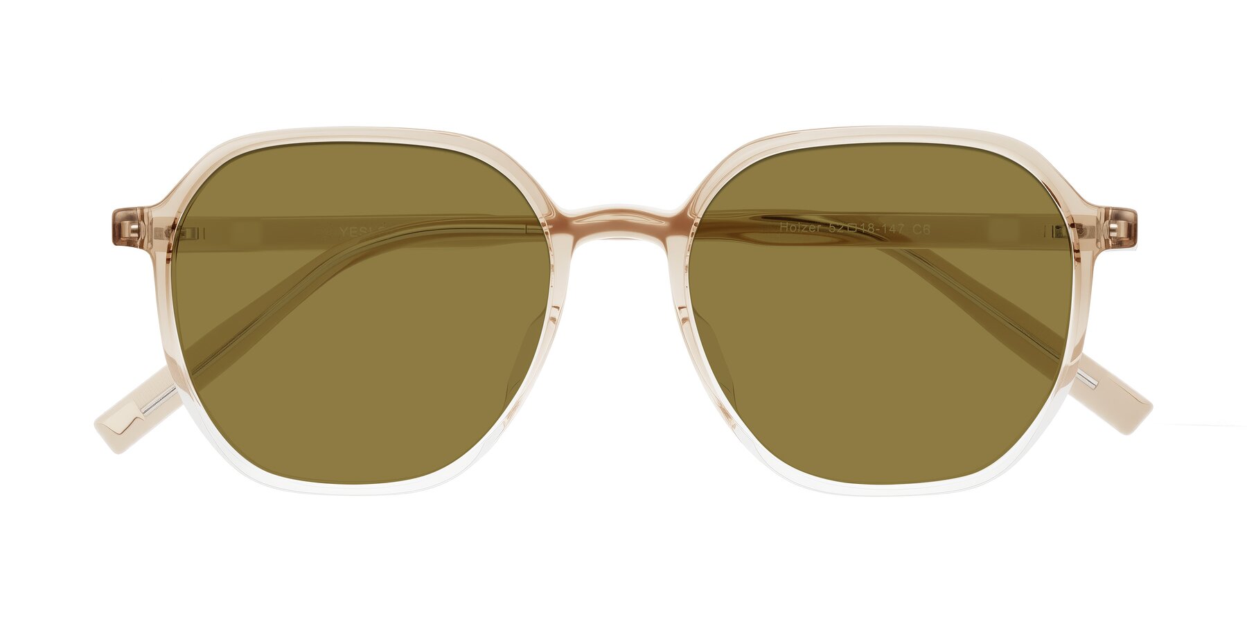 Folded Front of Holzer in Gradient Amber with Brown Polarized Lenses