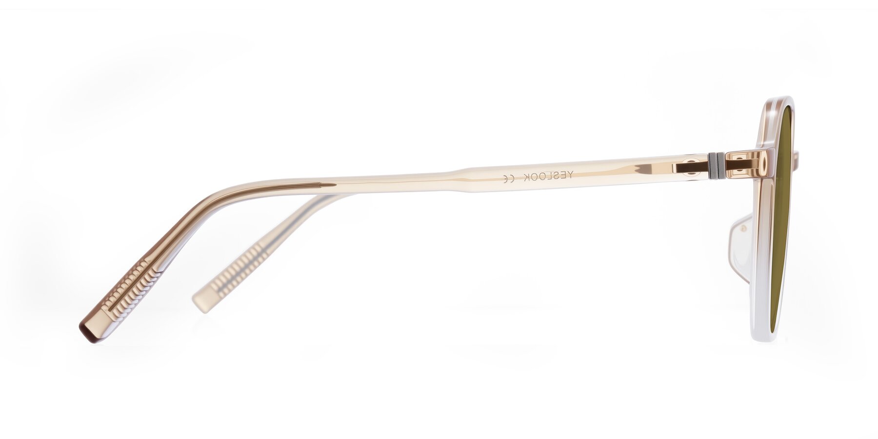 Side of Holzer in Gradient Amber with Brown Polarized Lenses