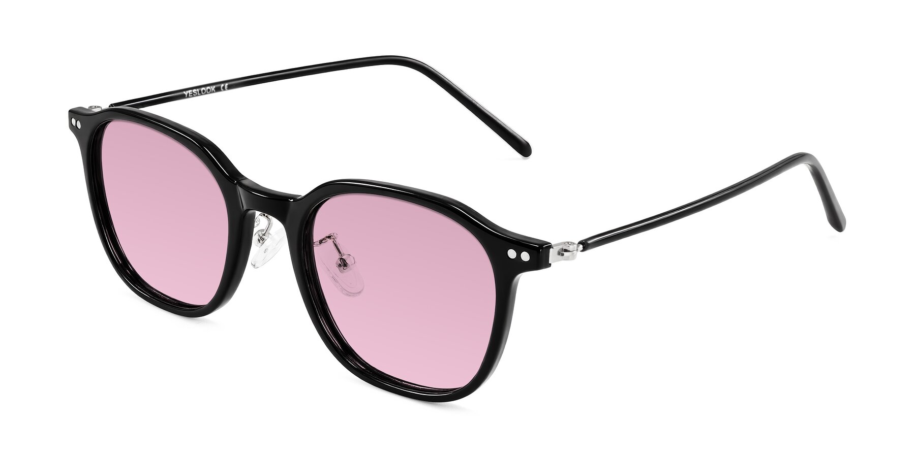 Angle of Bicknell in Black with Light Wine Tinted Lenses