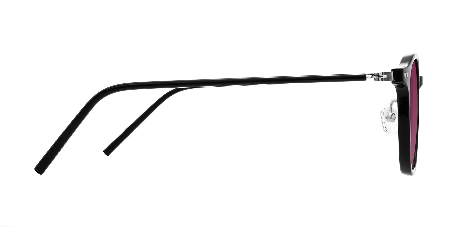 Side of Bicknell in Black with Wine Tinted Lenses