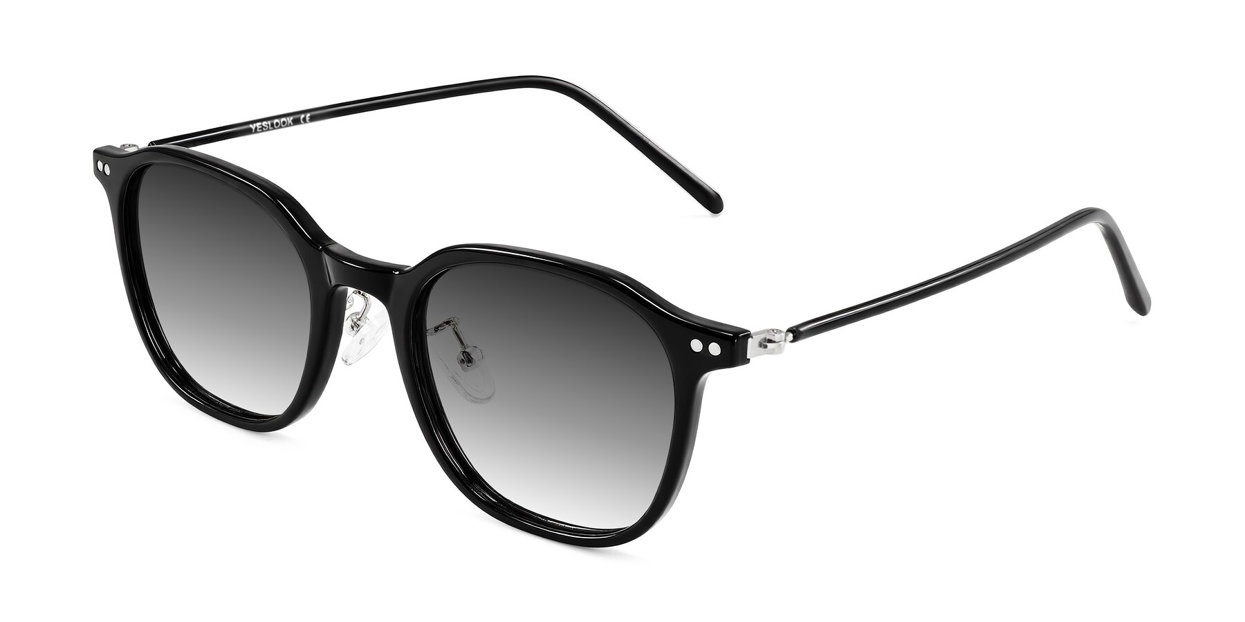 Angle of Bicknell in Black with Gray Gradient Lenses