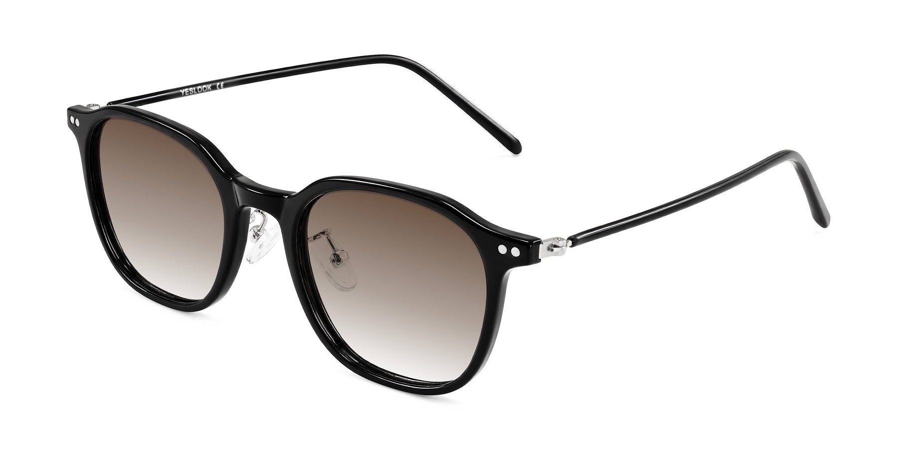 Angle of Bicknell in Black with Brown Gradient Lenses