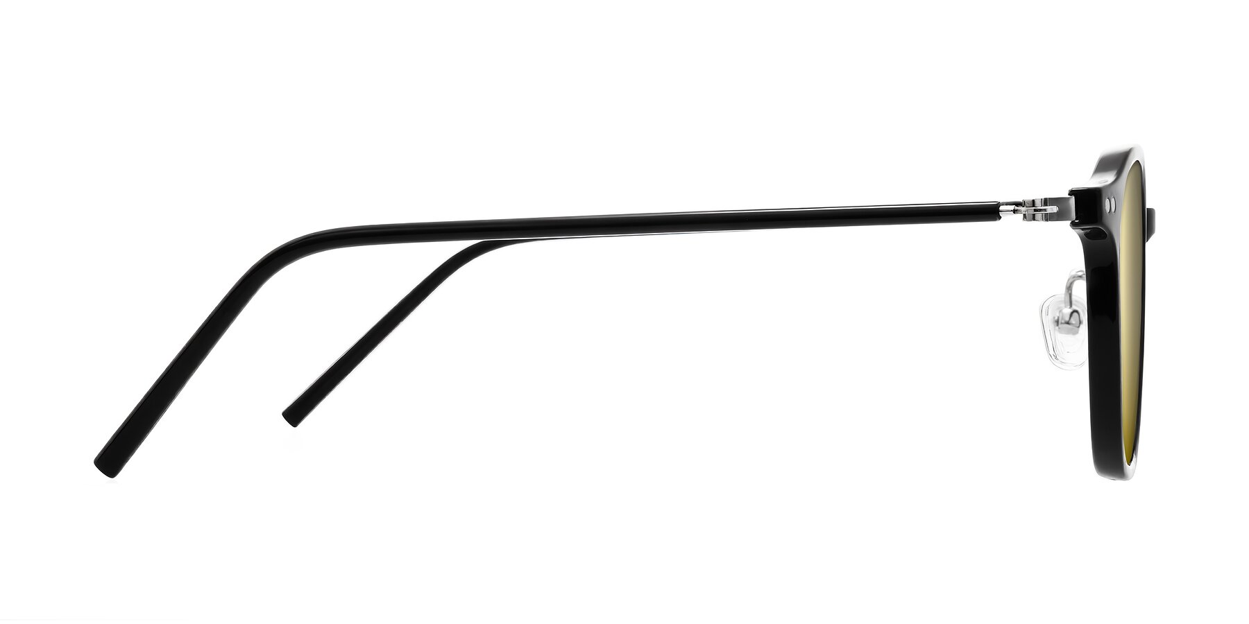 Side of Bicknell in Black with Gold Mirrored Lenses