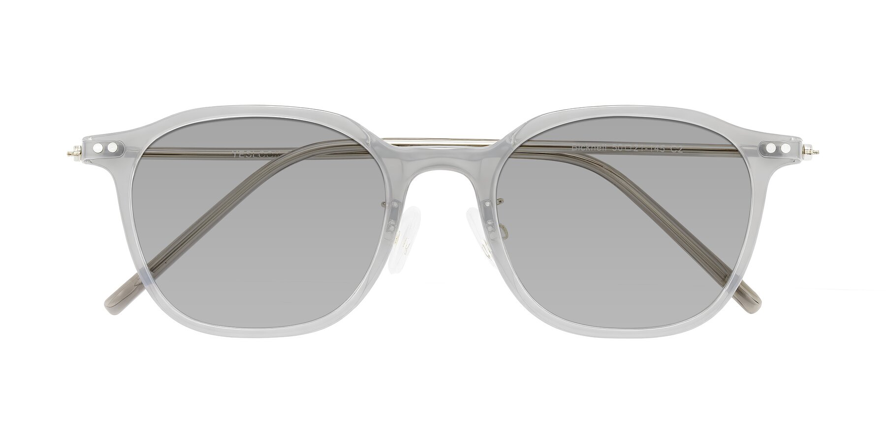 Folded Front of Bicknell in Ice Gray with Light Gray Tinted Lenses