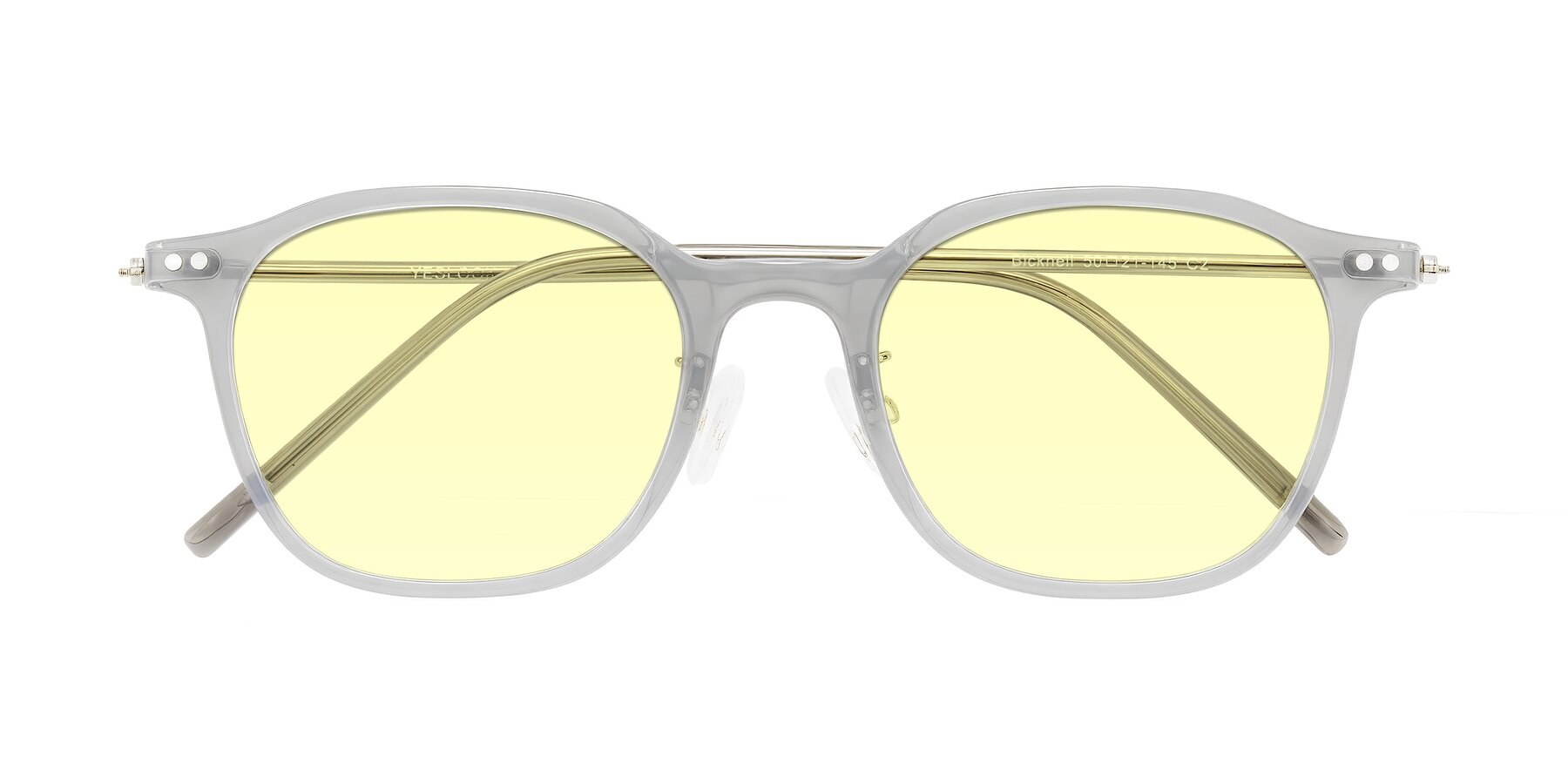 Folded Front of Bicknell in Ice Gray with Light Yellow Tinted Lenses