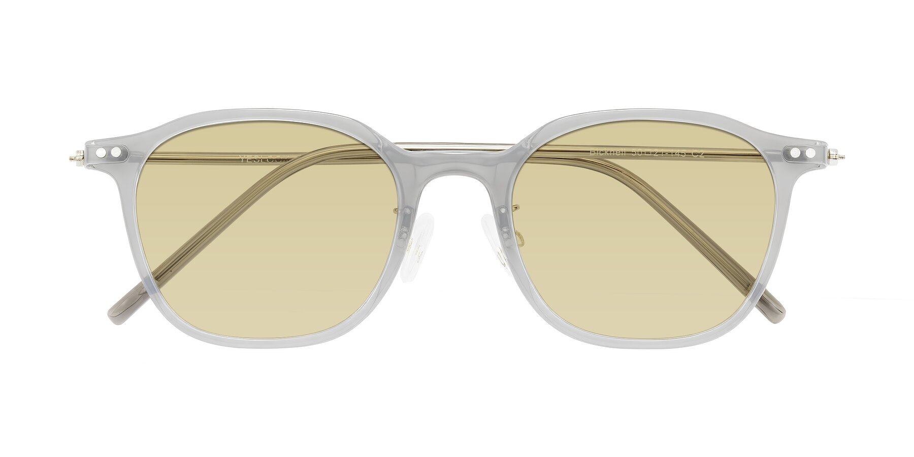 Folded Front of Bicknell in Ice Gray with Light Champagne Tinted Lenses