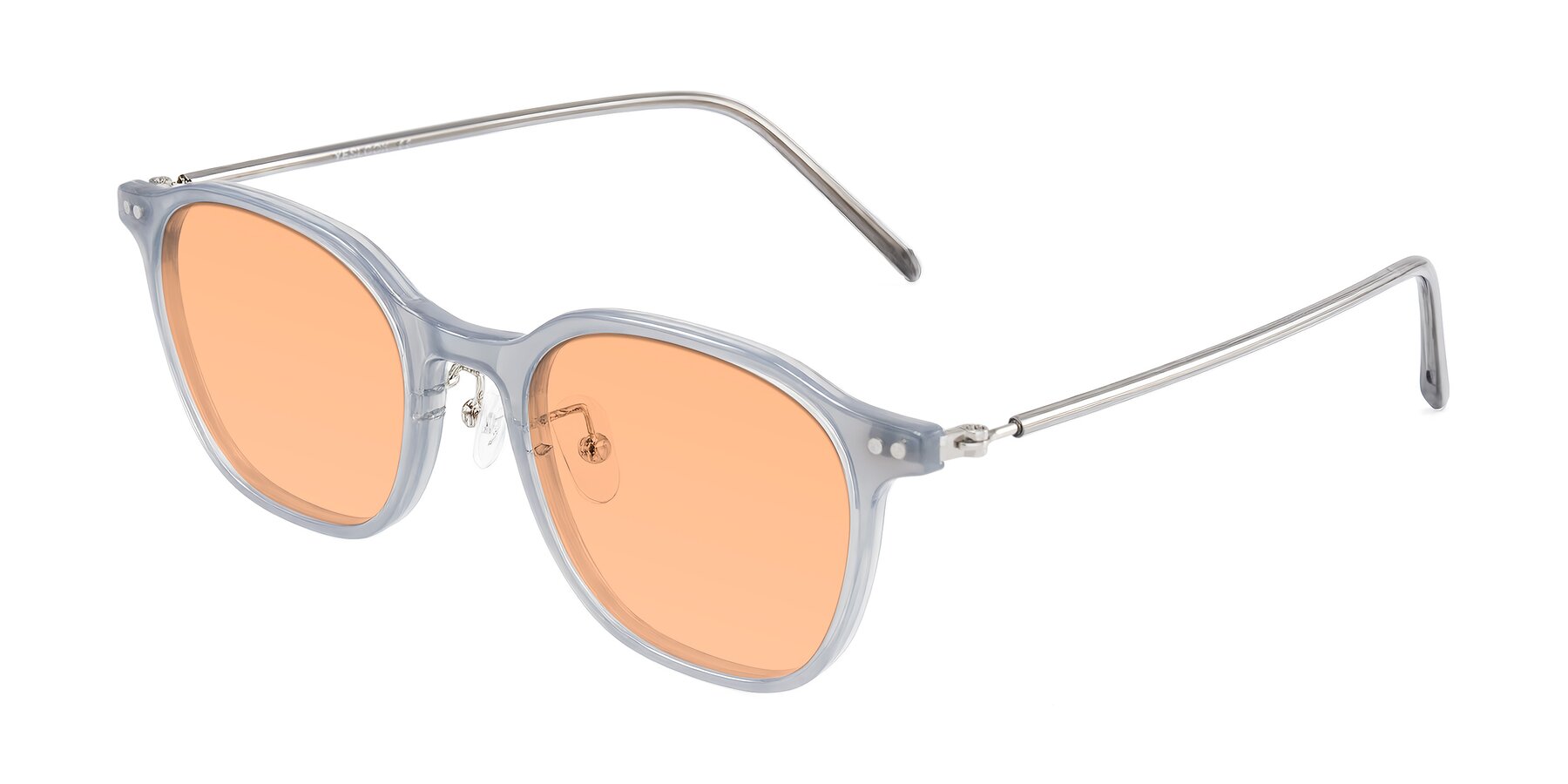 Angle of Bicknell in Ice Gray with Light Orange Tinted Lenses