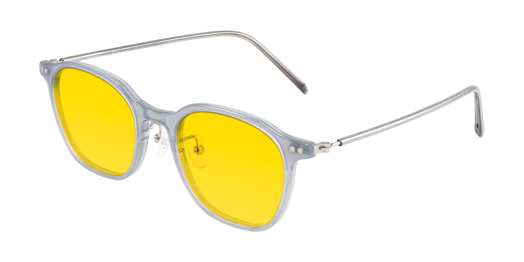 Angle of Bicknell in Ice Gray with Yellow Tinted Lenses