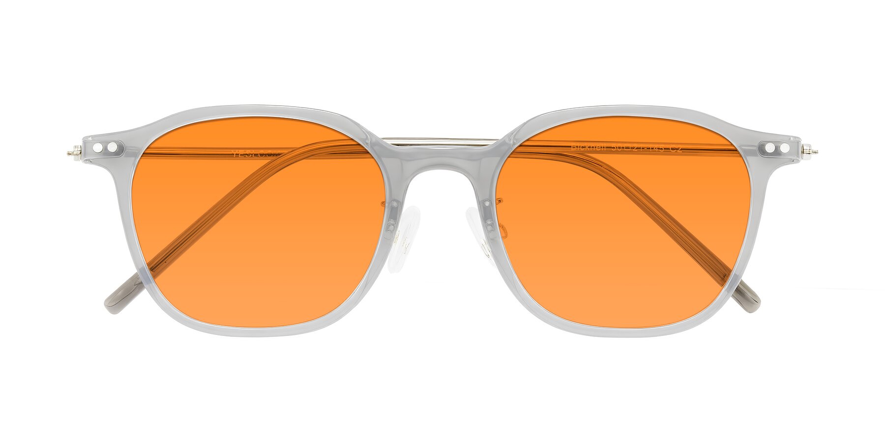 Folded Front of Bicknell in Ice Gray with Orange Tinted Lenses