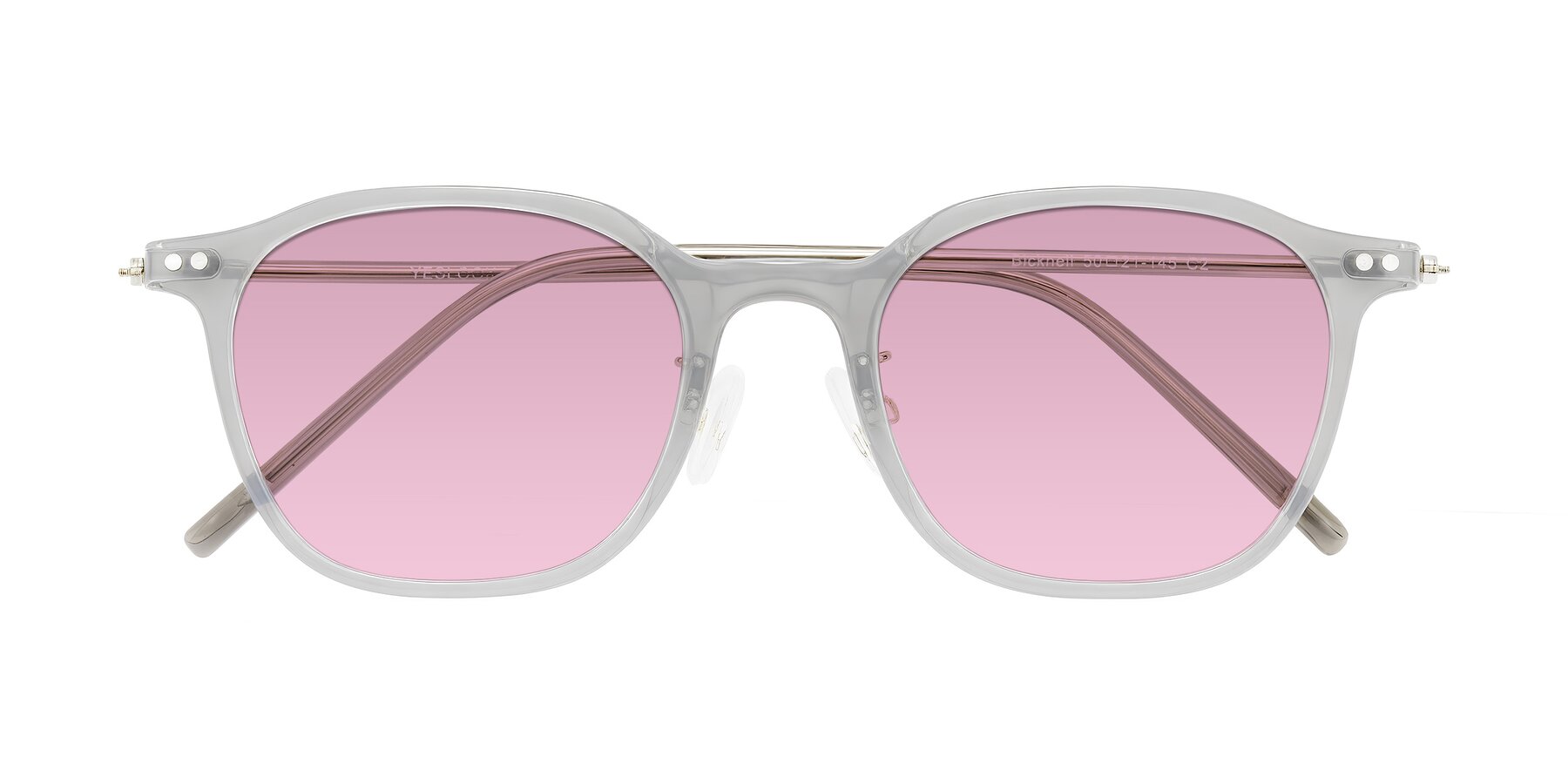 Folded Front of Bicknell in Ice Gray with Light Wine Tinted Lenses