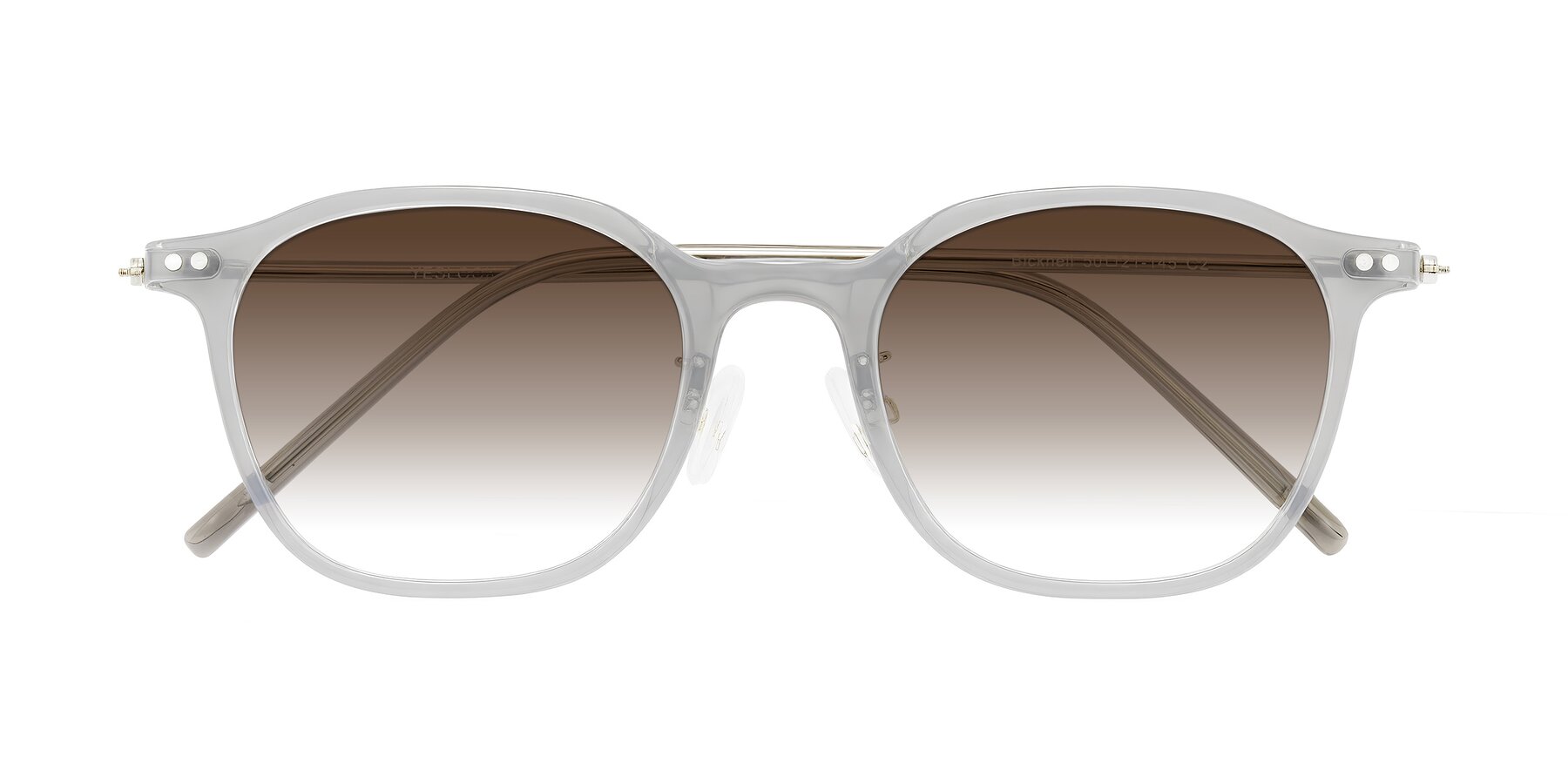 Folded Front of Bicknell in Ice Gray with Brown Gradient Lenses
