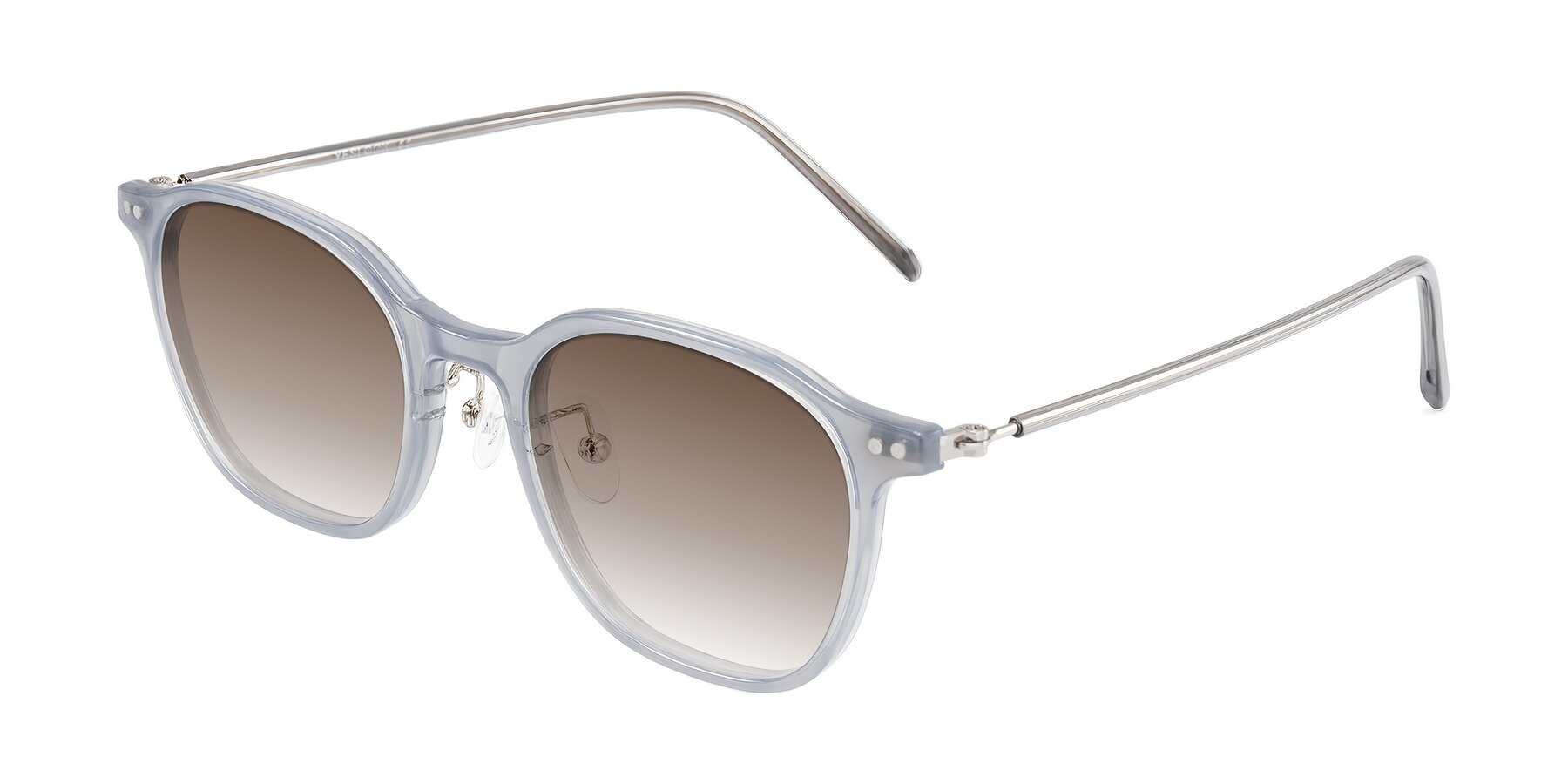 Angle of Bicknell in Ice Gray with Brown Gradient Lenses