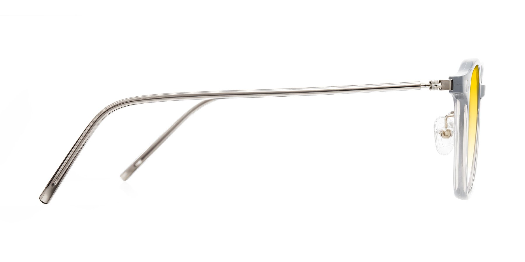 Side of Bicknell in Ice Gray with Yellow Gradient Lenses