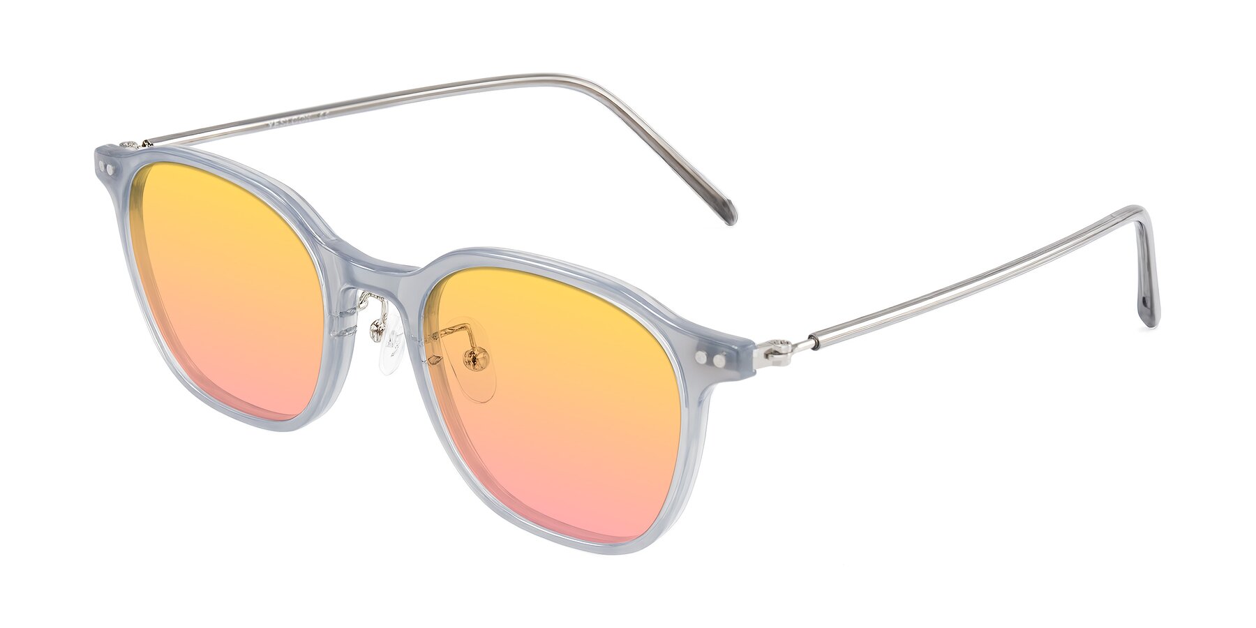 Angle of Bicknell in Ice Gray with Yellow / Pink Gradient Lenses